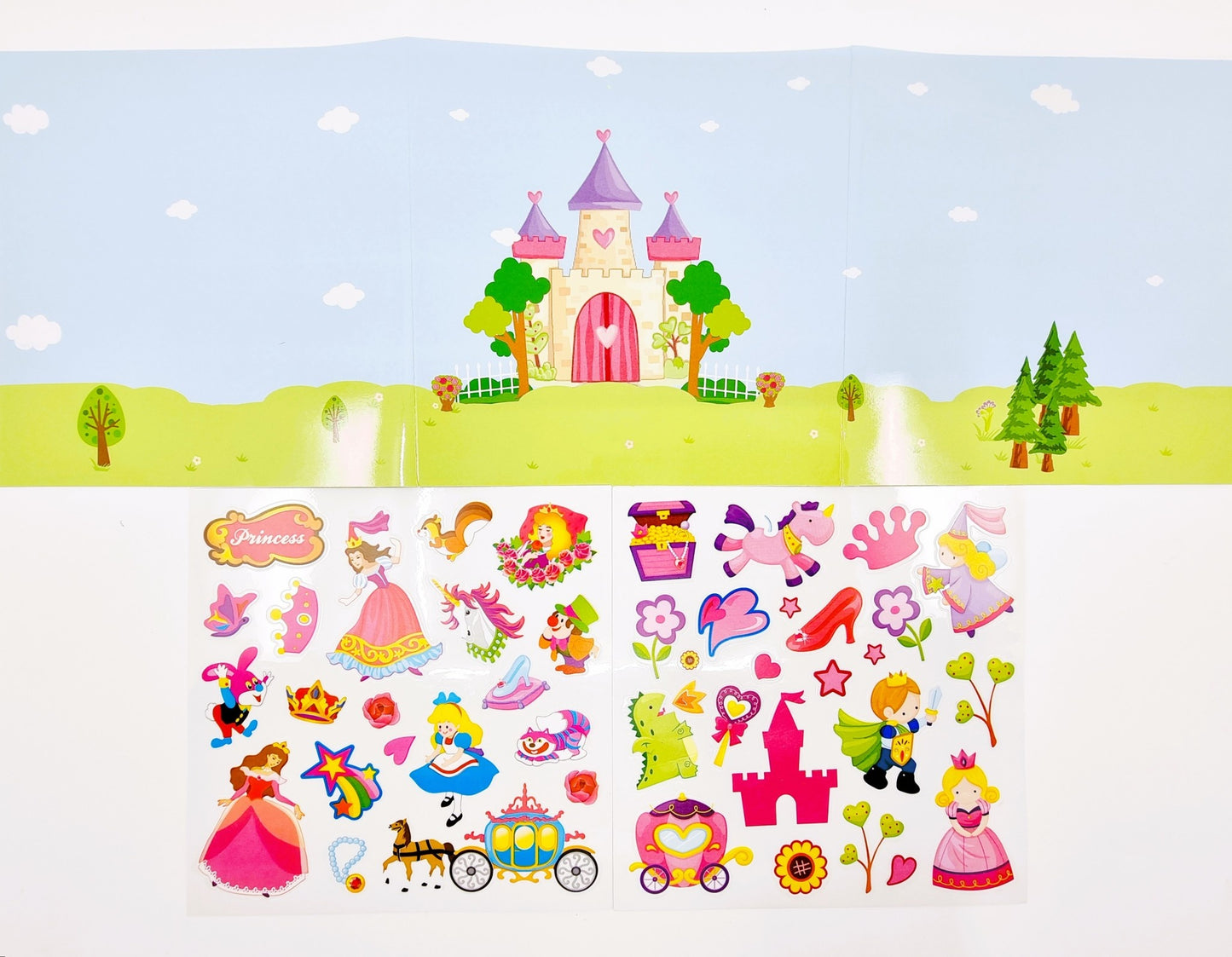 Livre dépliant avec stickers - Fille