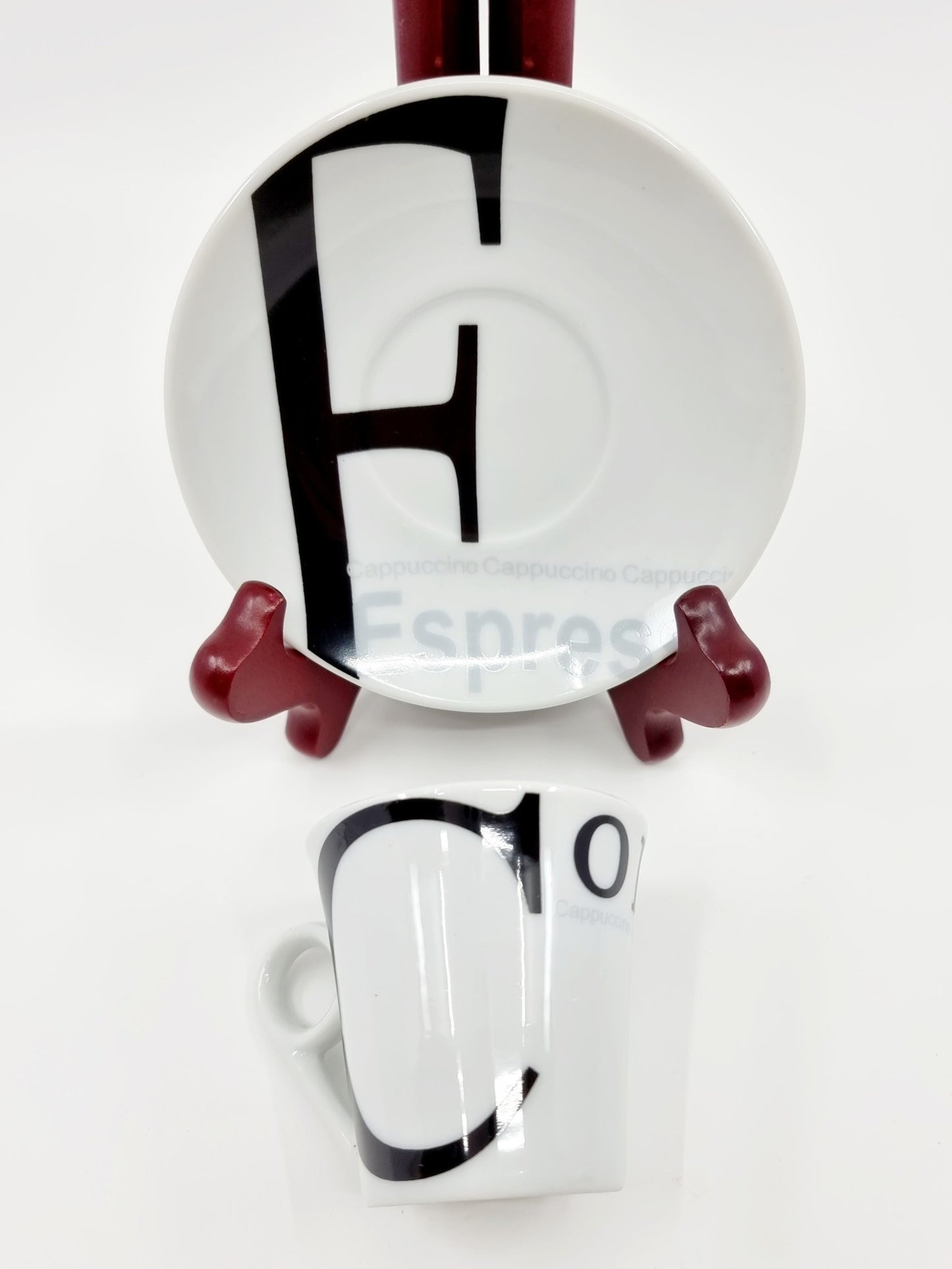 Tasse & sous-tasse - black & white coffee (2x6 pièces)