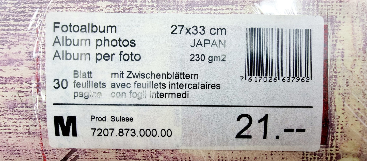Photos album à feuillets intercalaires