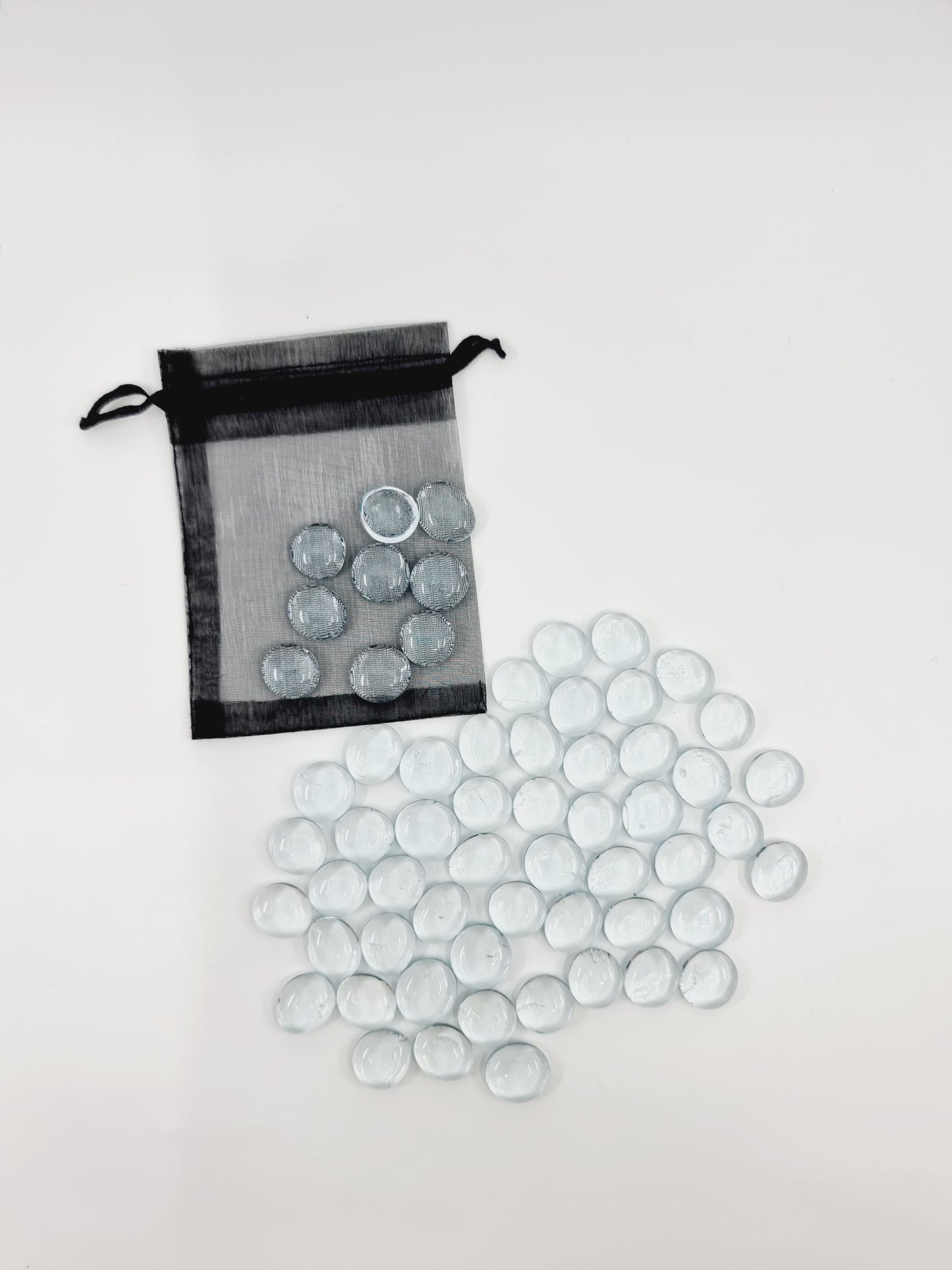 Pierres décoratives en verre - bleu (60 pièces)