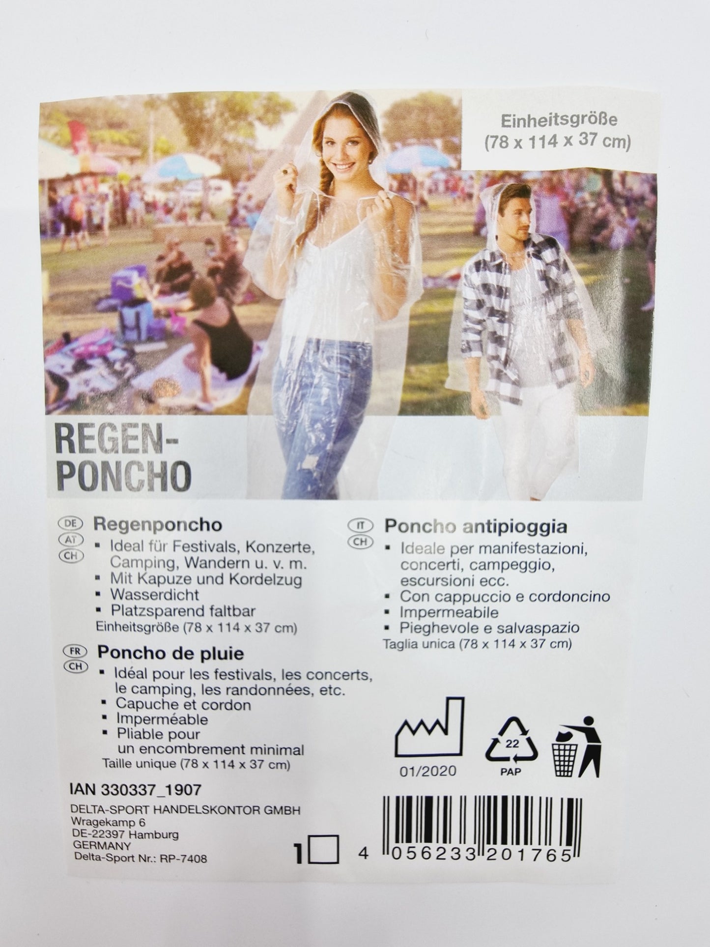 Poncho imperméable - Transparent