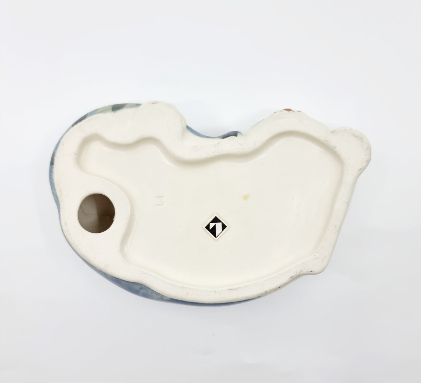 Chat couché bleu/blanc (Modèle n°76)