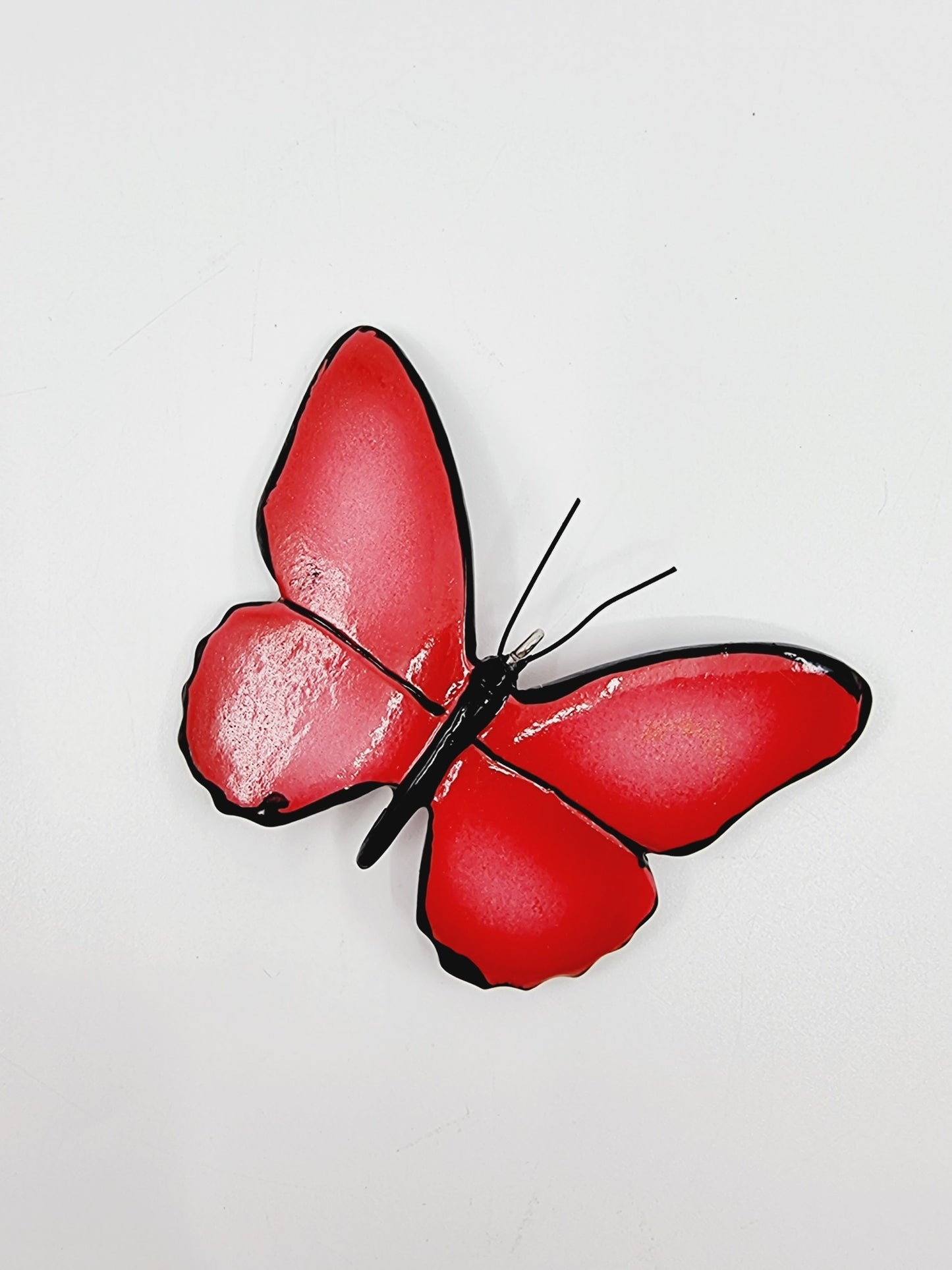 Pendentif - Papillon rose & noir