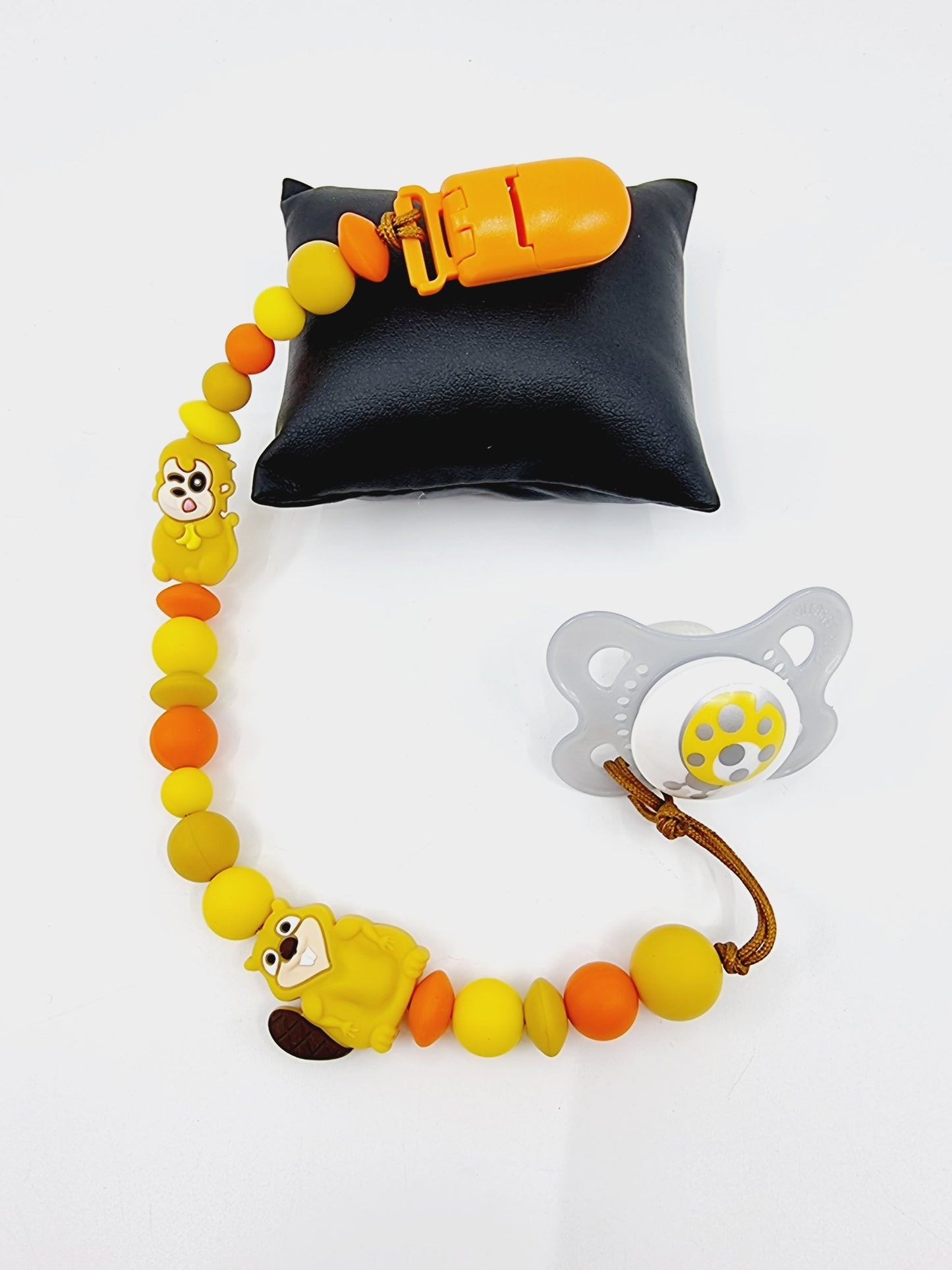 Attache-tétine - Singe/Castor