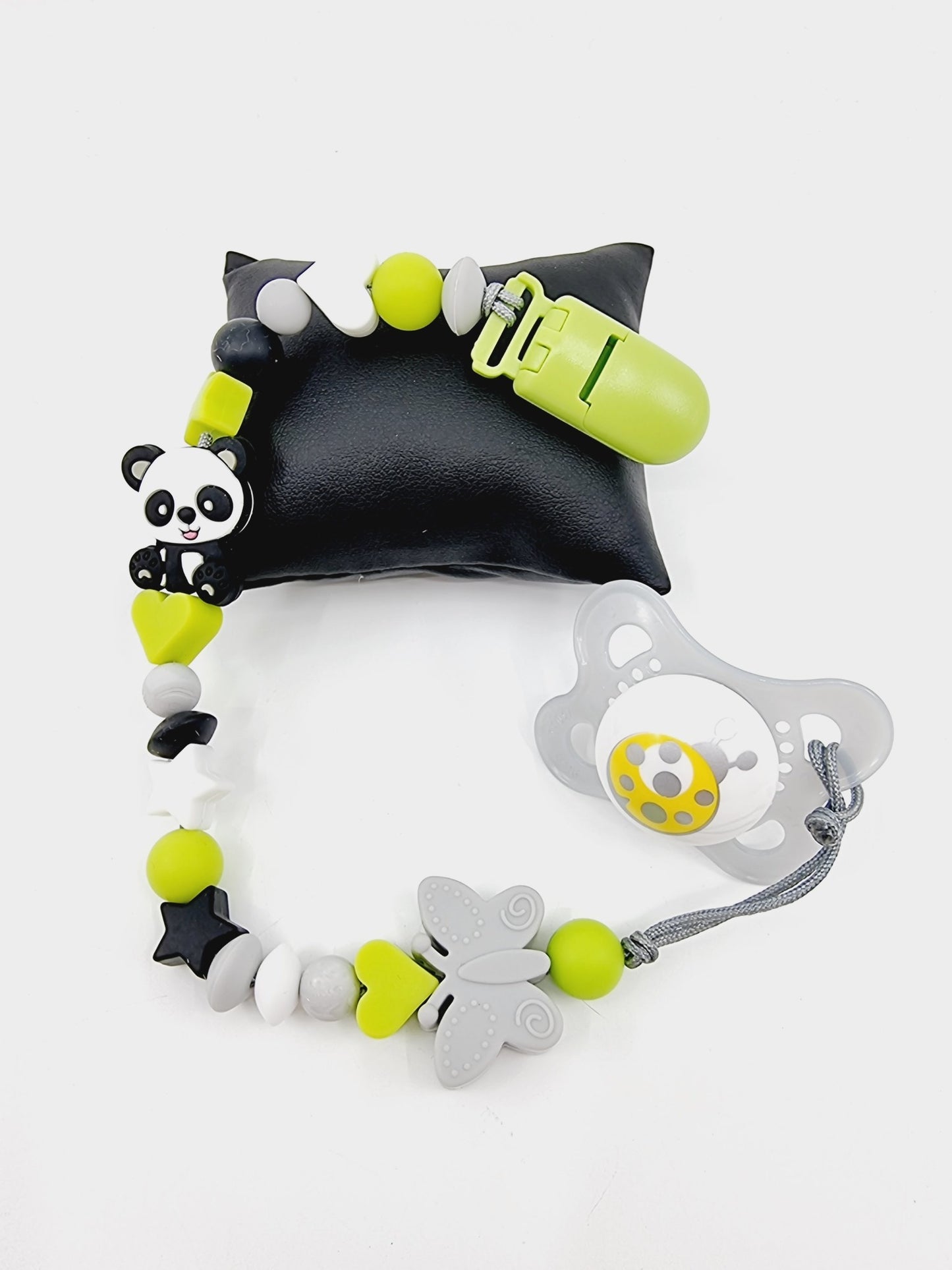 Attache-tétine - Panda/Papillon