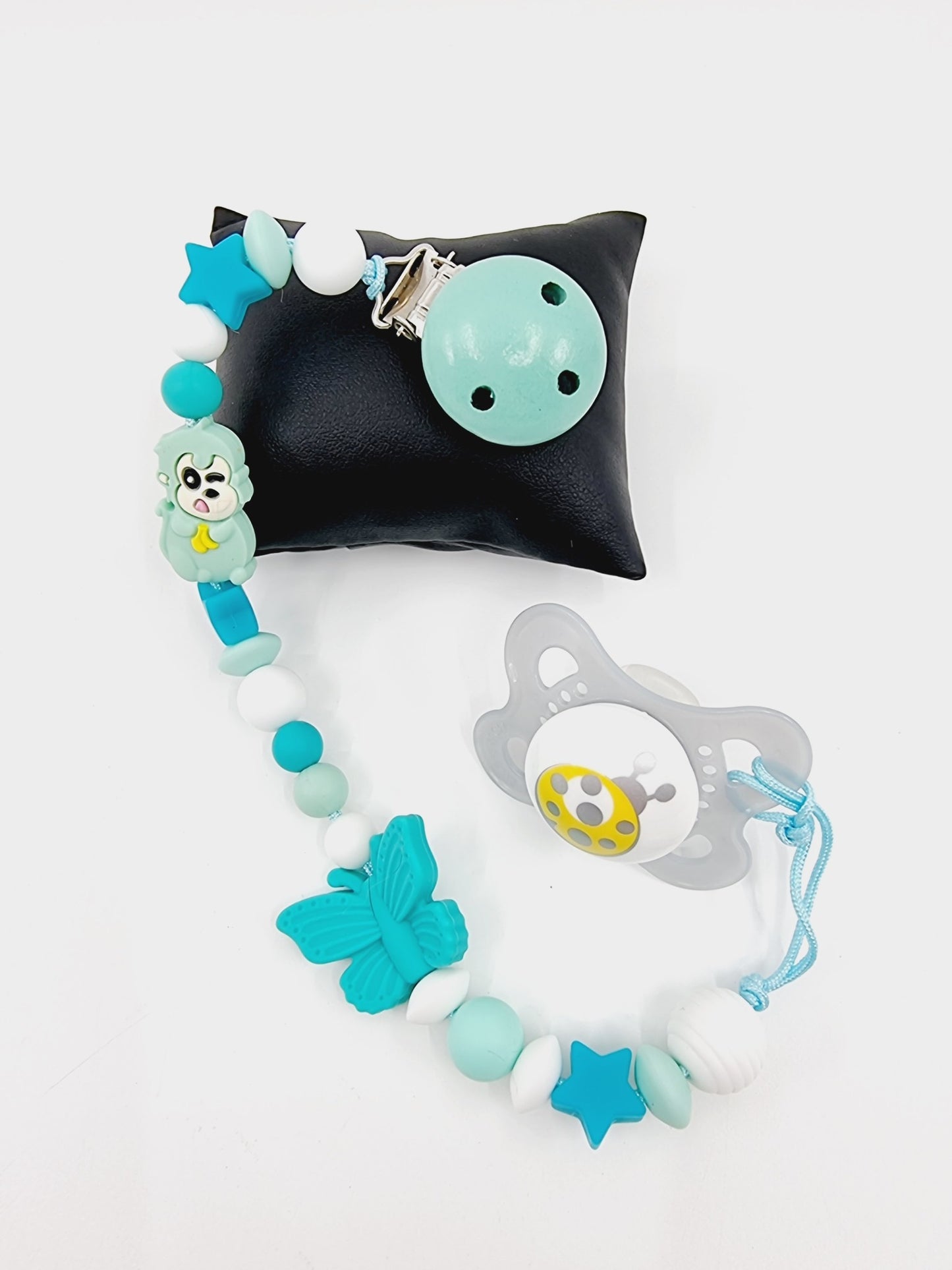 Attache-tétine - Papillon/Singe