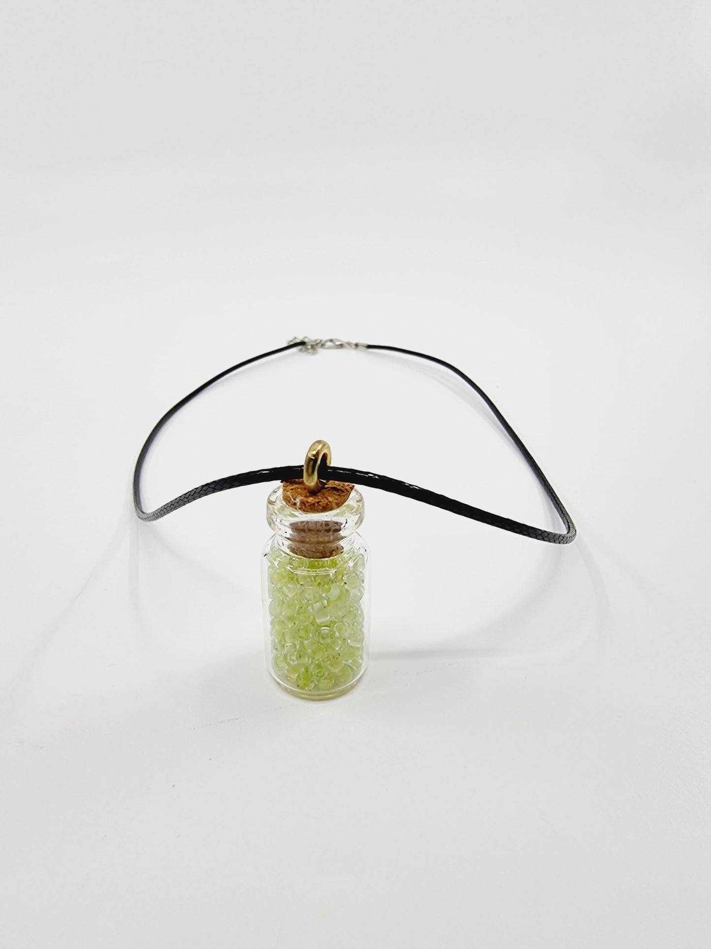 Collier fiole - vert clair