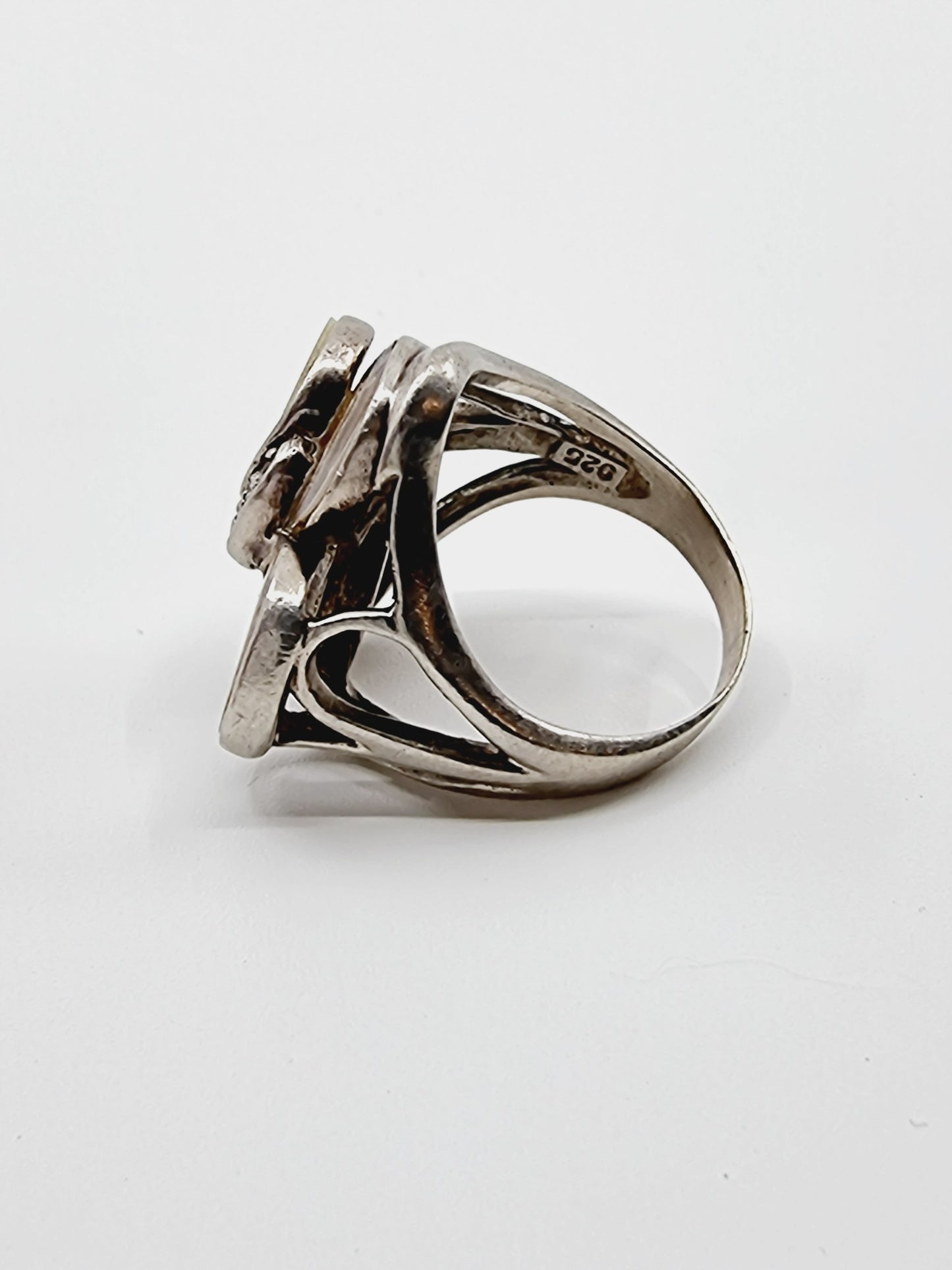 Bague nacre en argent 925 (SIZE : 60)