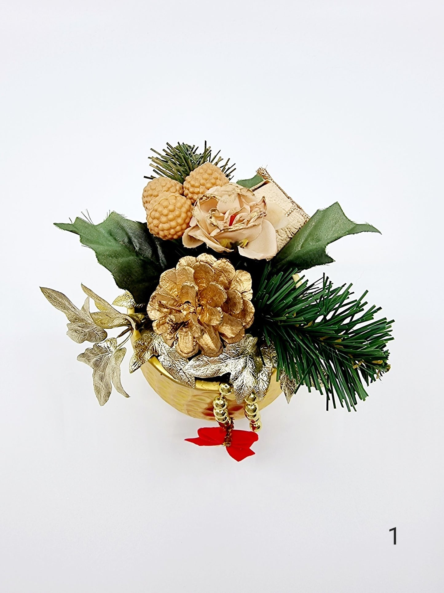 Composition florale de Noël - modèle 1