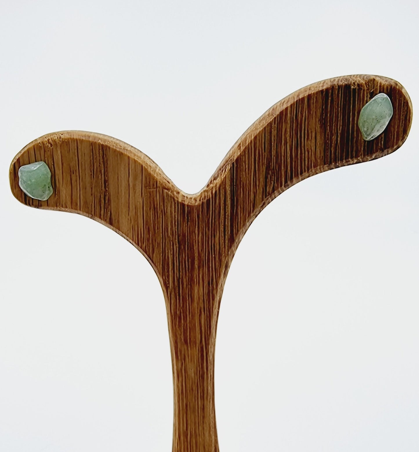 Clous d'oreilles en pierre naturelle - Aventurine verte