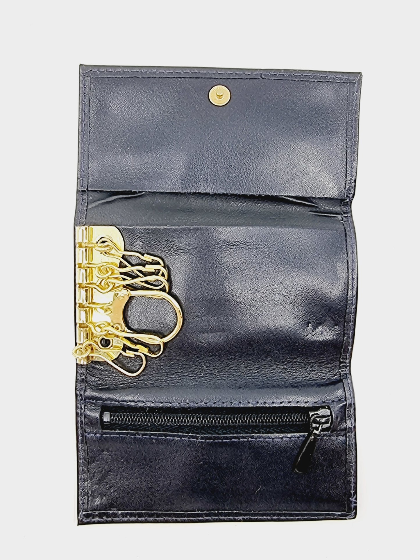 Etui porte clés en cuir - noir