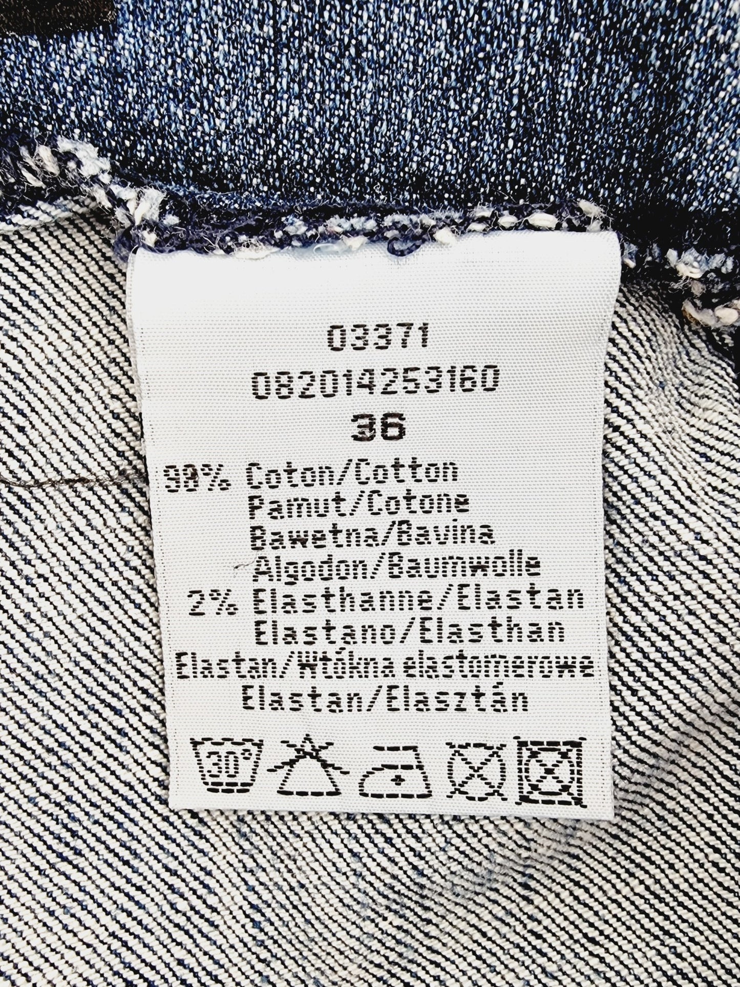 Jupe en jeans avec ceinture tressée (SIZE : 36)