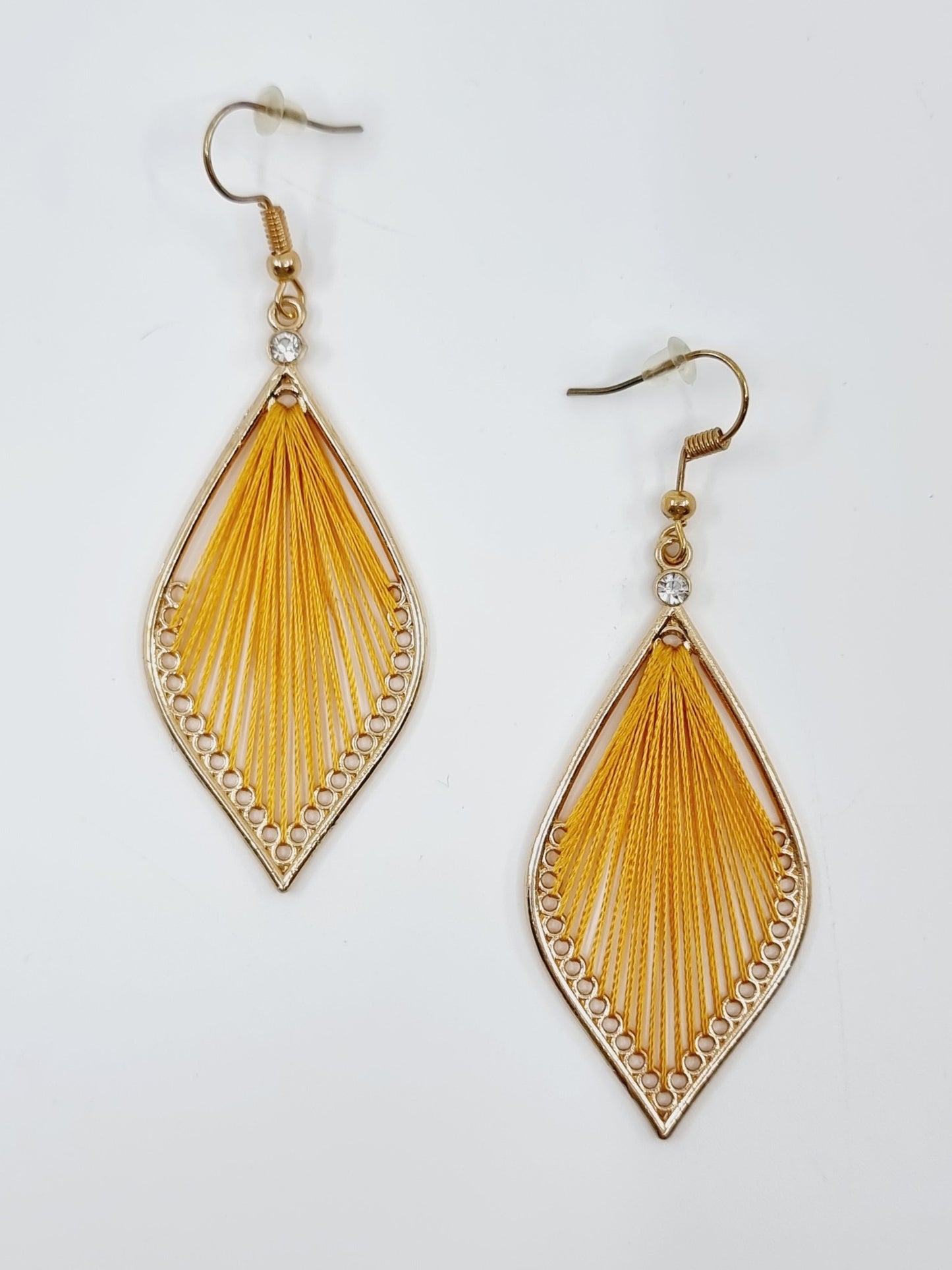 Boucles d'oreilles tissées - jaune