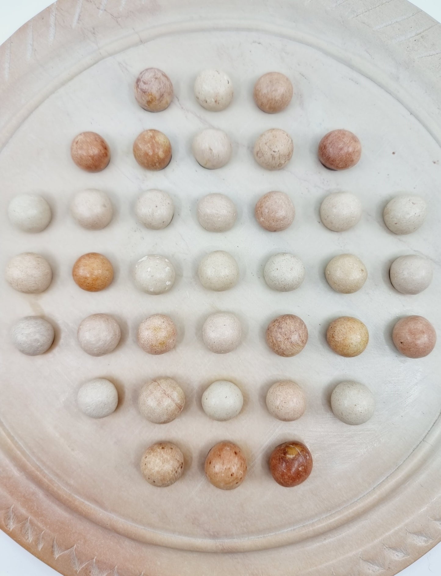 Jeu du solitaire en pierre stéatite