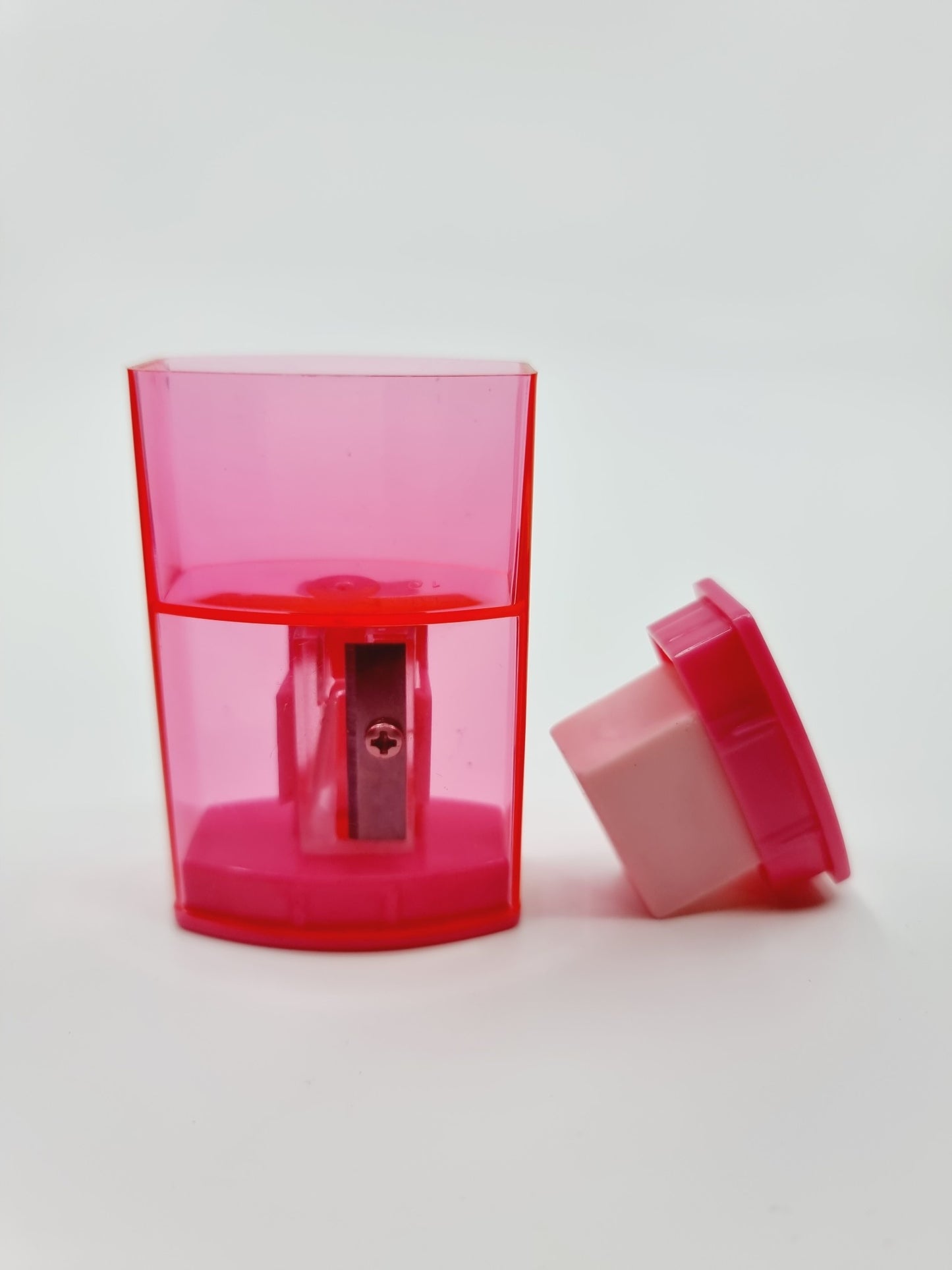 Crayons de couleur avec taille-crayon/gomme - rose