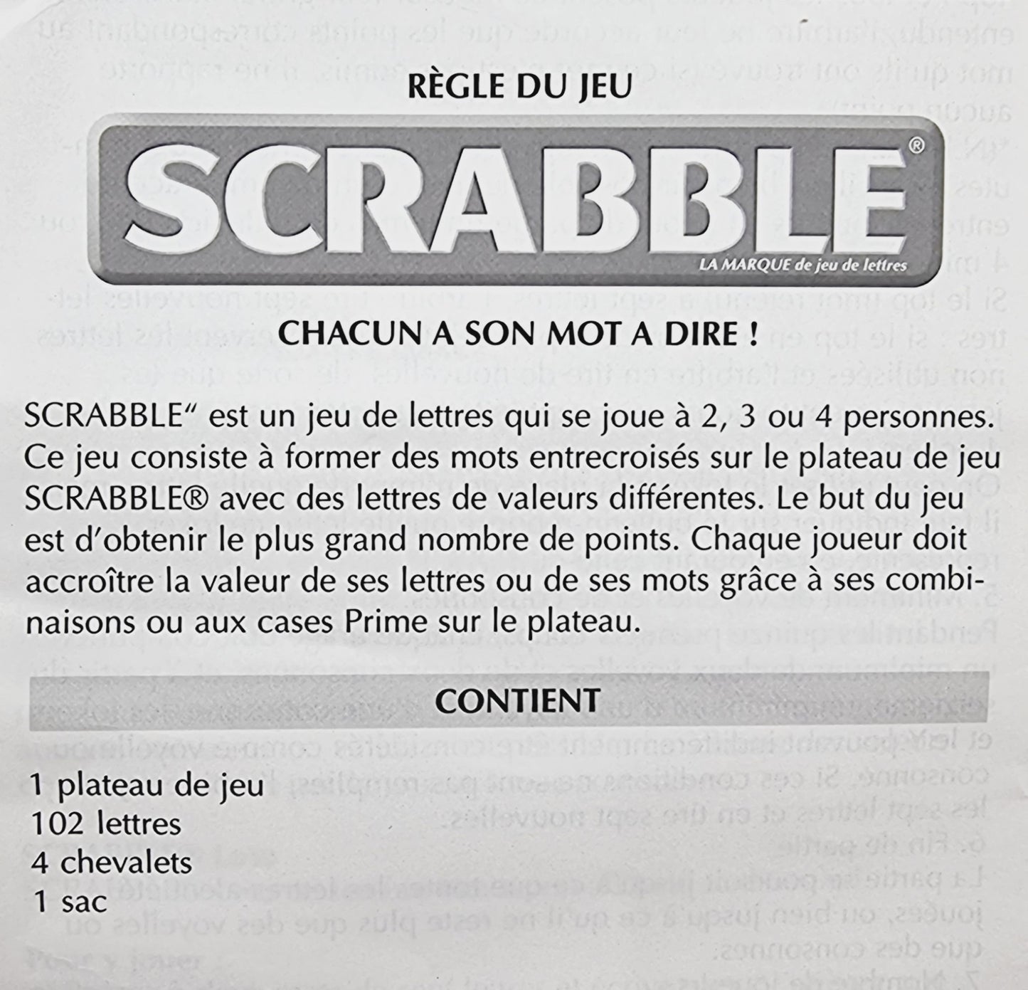 Scrabble de voyage