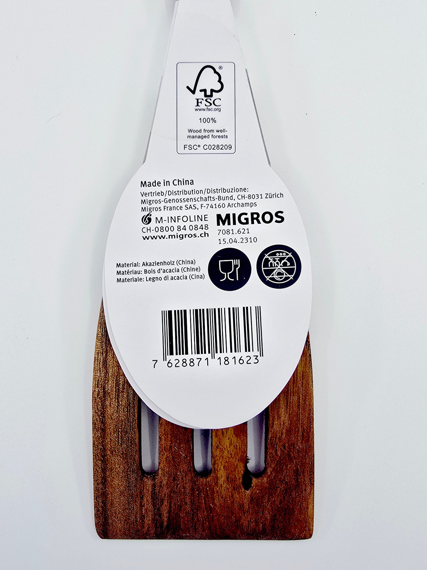 Spatule et cuillère en bois d’acacia (modèle 1)