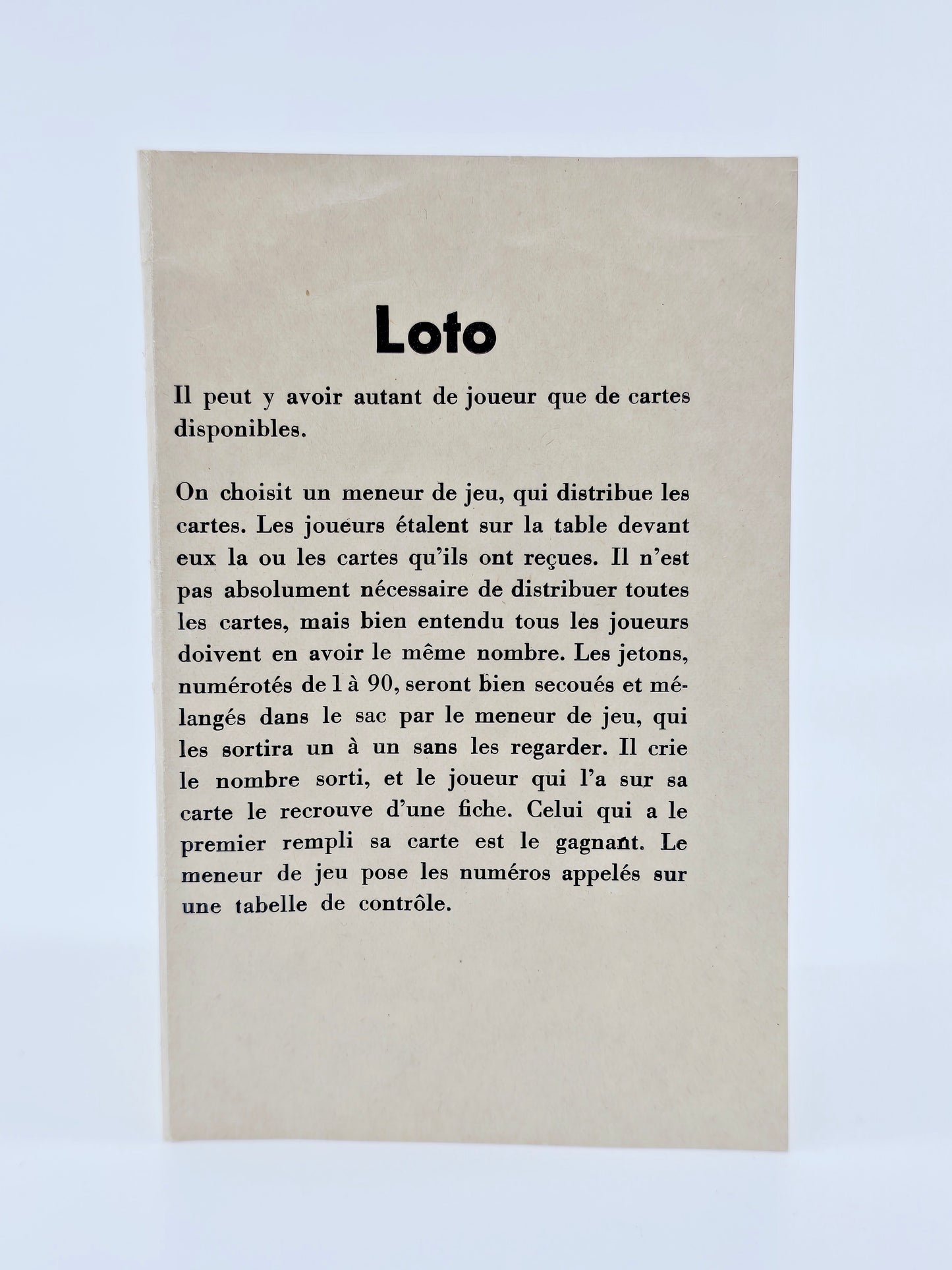 Loto vintage en bois