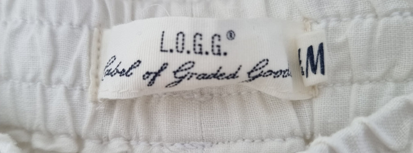 Pantalon jogger blanc en lin (EUR 40)