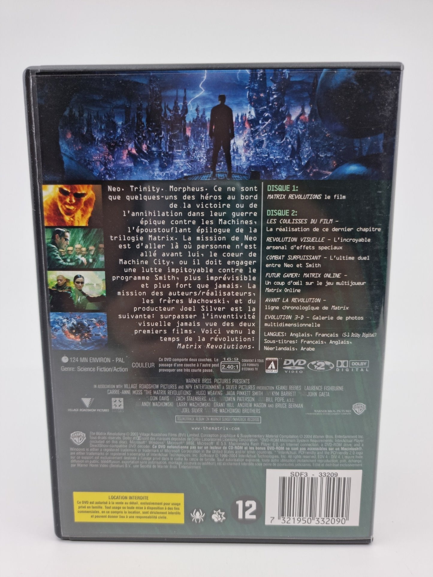 DVD - Saga Matrix (3 DVD) : 1. Matrix – 2. Matrix Reloaded – 3. Matrix Revolutions