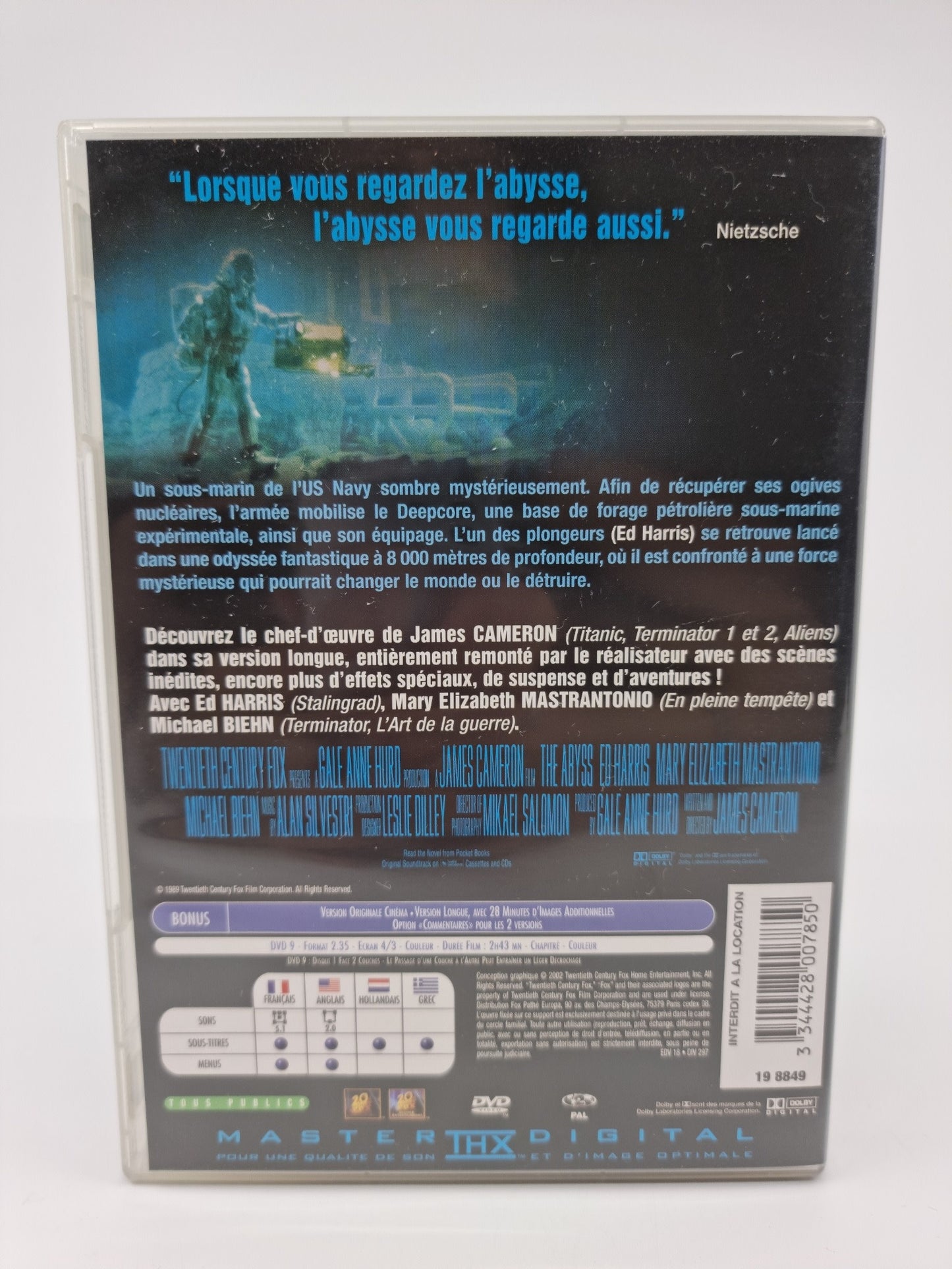 DVD - Abyss, quand la lumière disparaît … l’aventure commence