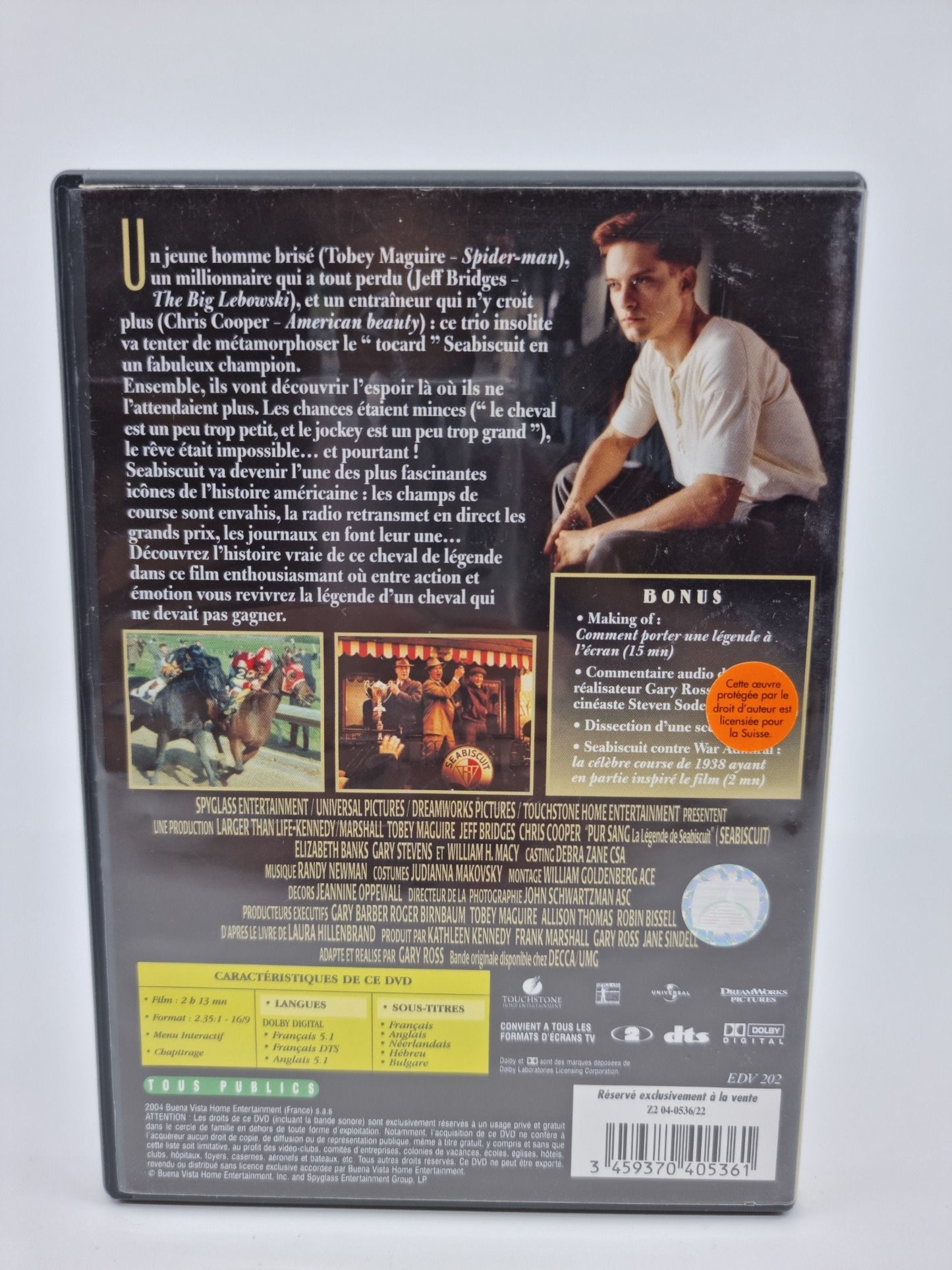 DVD - Pur sang, la légende de Seabiscuit
