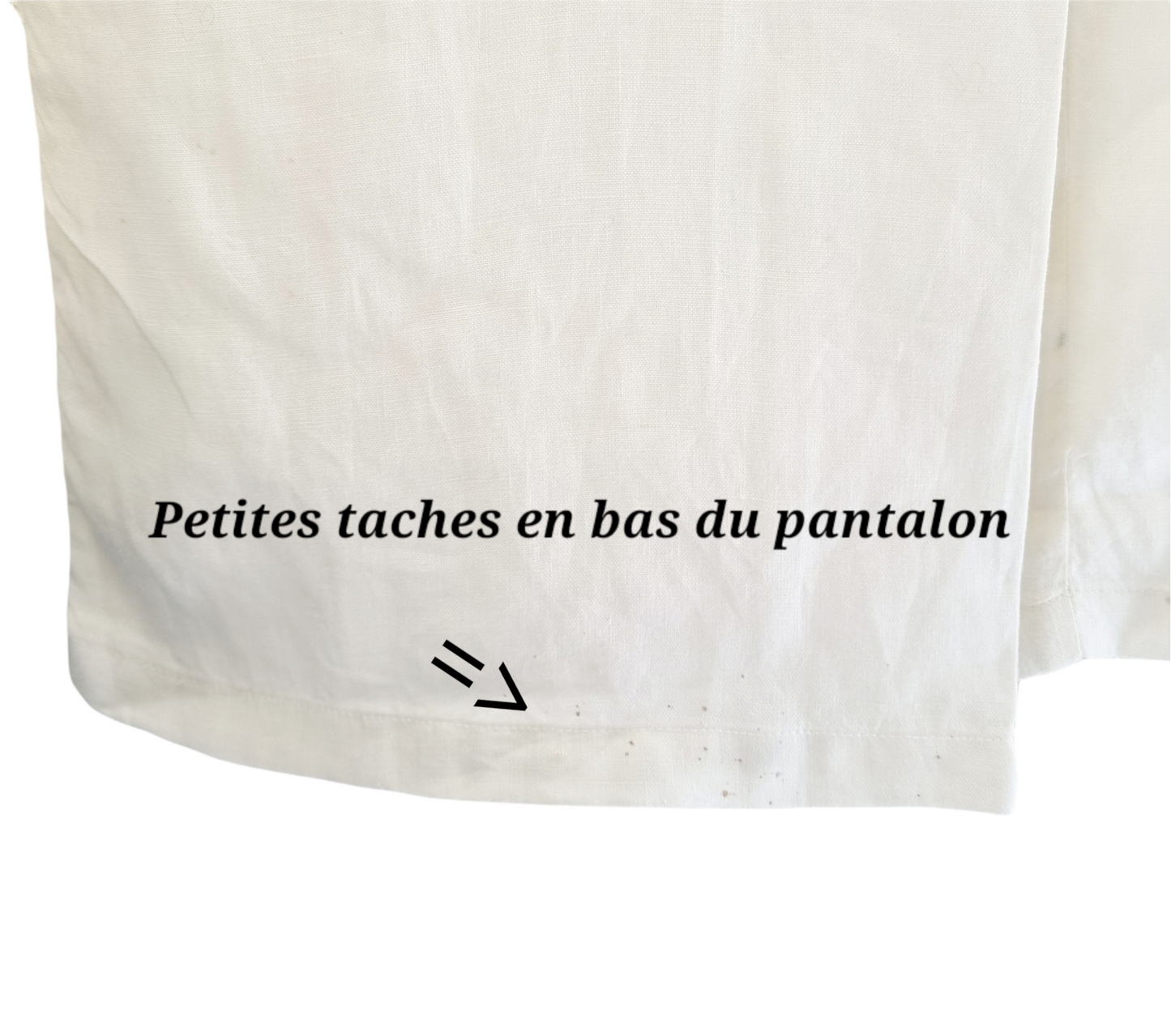 Pantalon blanc large et léger (SIZE : L)