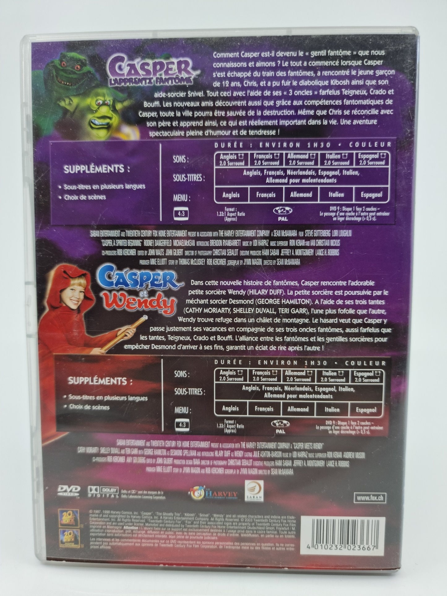 DVD - Casper, l'apprenti fantôme et Casper et Wendy (Edition spéciale 2 CD film + bonus)