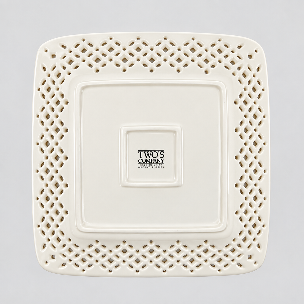 Assiettes ajourées en céramique (12 pièces)