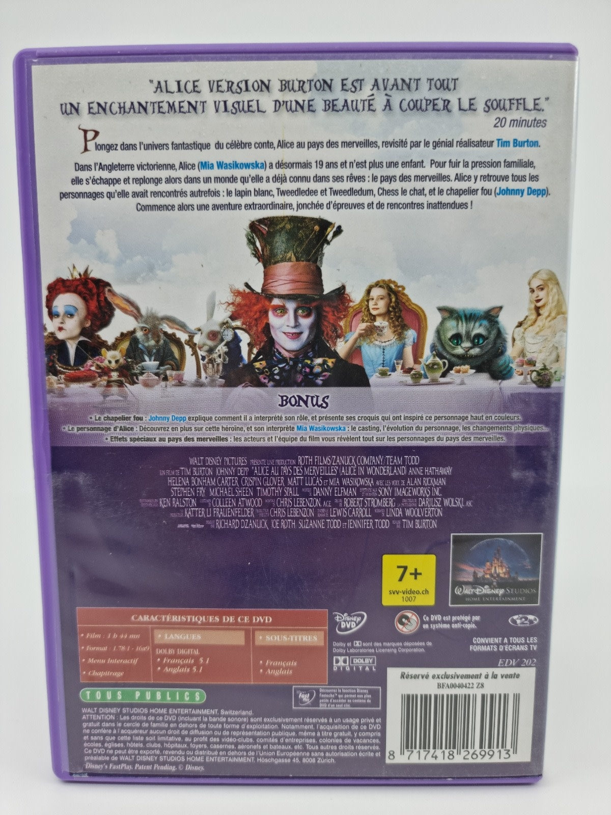 DVD - Alice au pays des merveilles (Walt Disney)