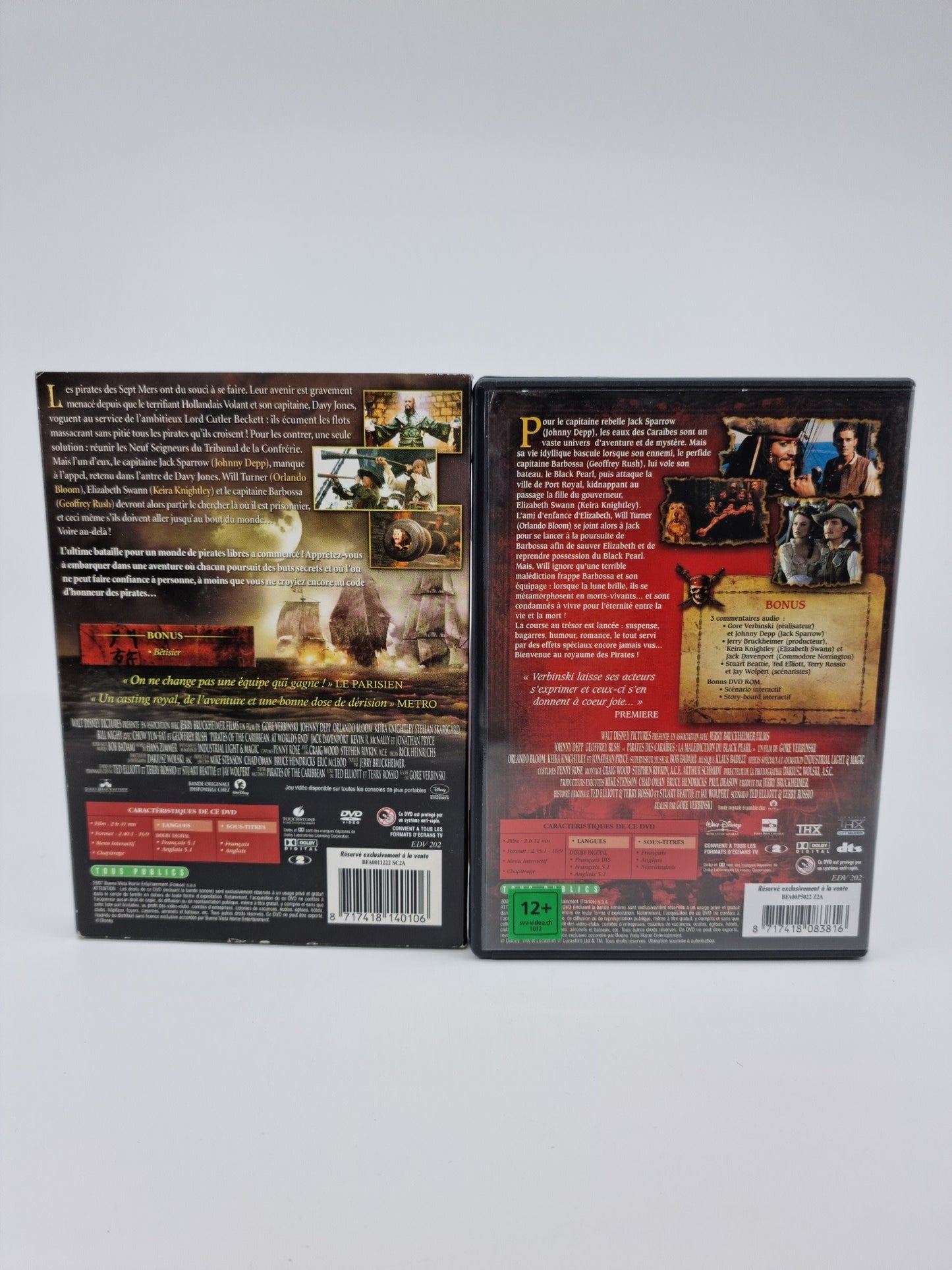 DVD - Pirates des Caraïbes : La Malédiction du Black Pearl & Jusqu'au bout du monde