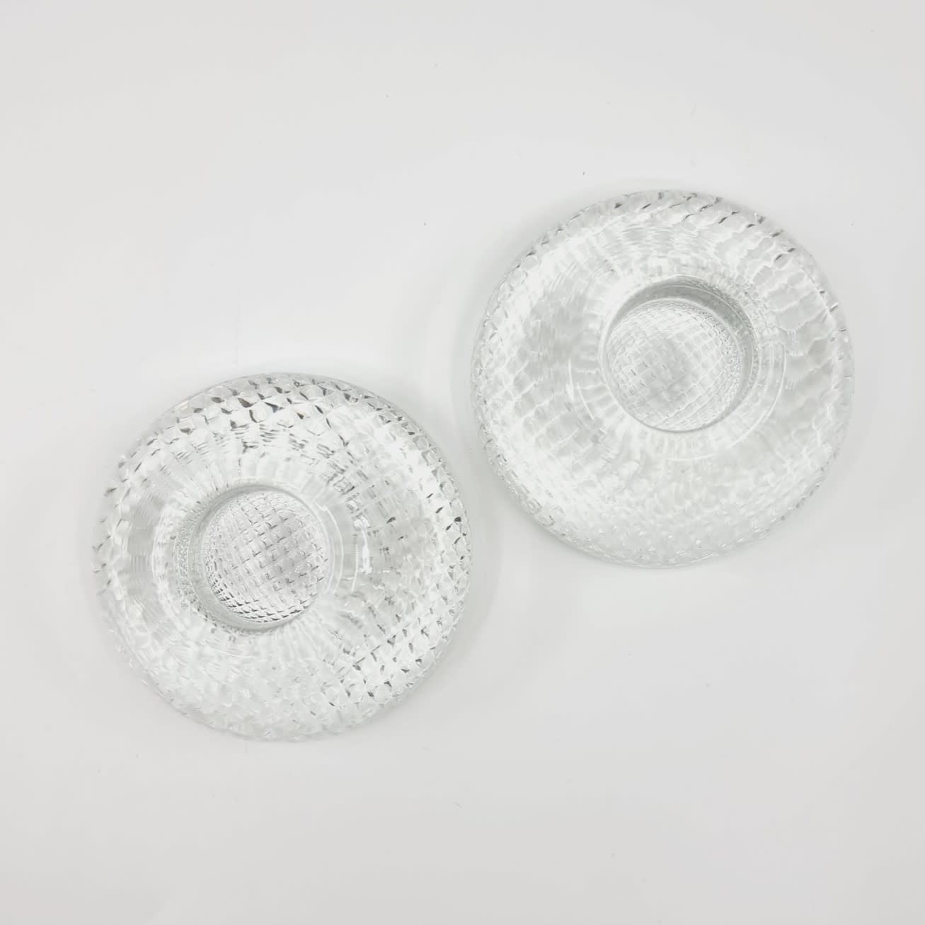 Bougeoir en verre pour bougie effilée (2 pièces)