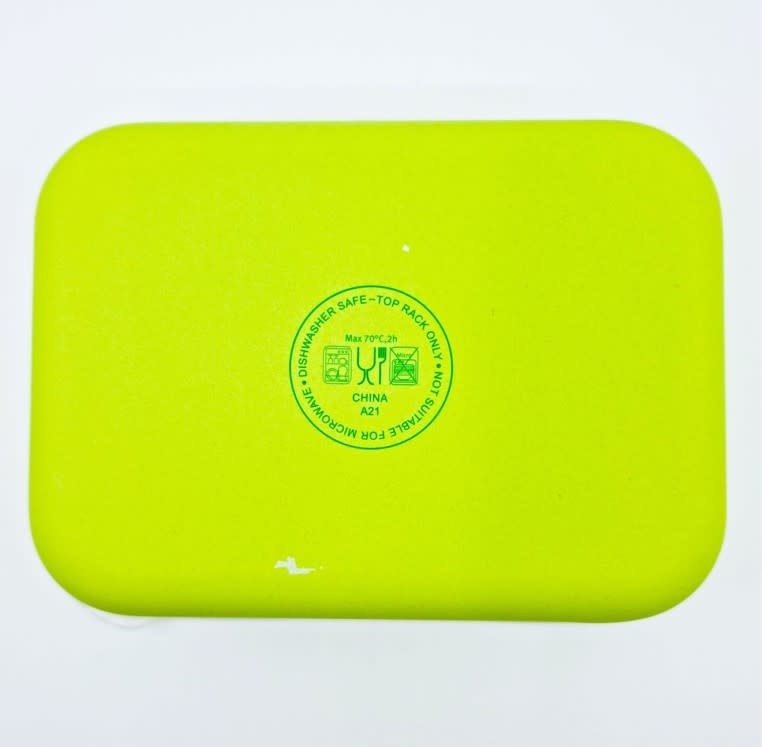 Boîte de conservation en fibres de bambou - vert pomme