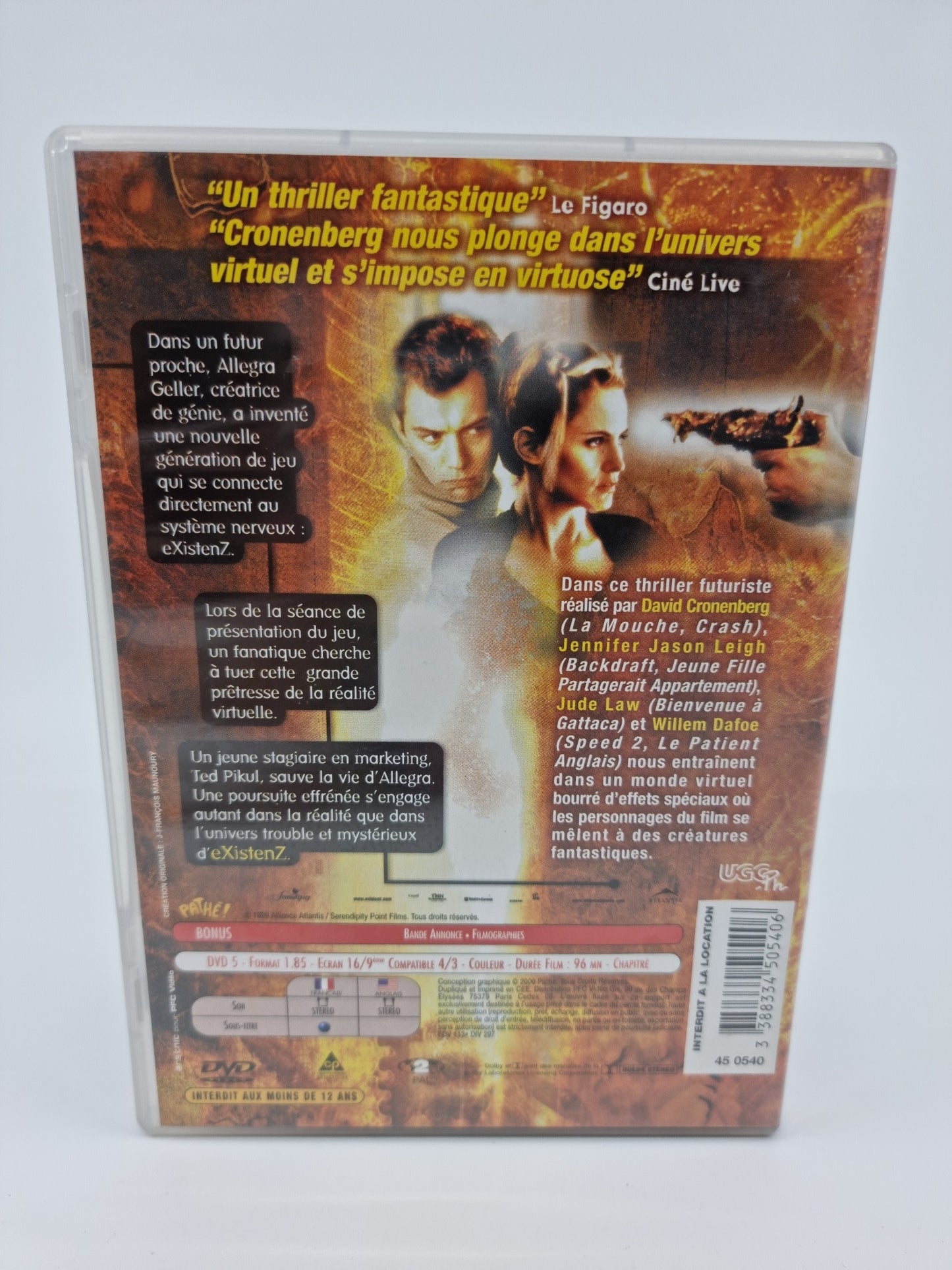 DVD - eXistenZ, déchaînez vos pulsions en entrant dans l’univers virtuel …