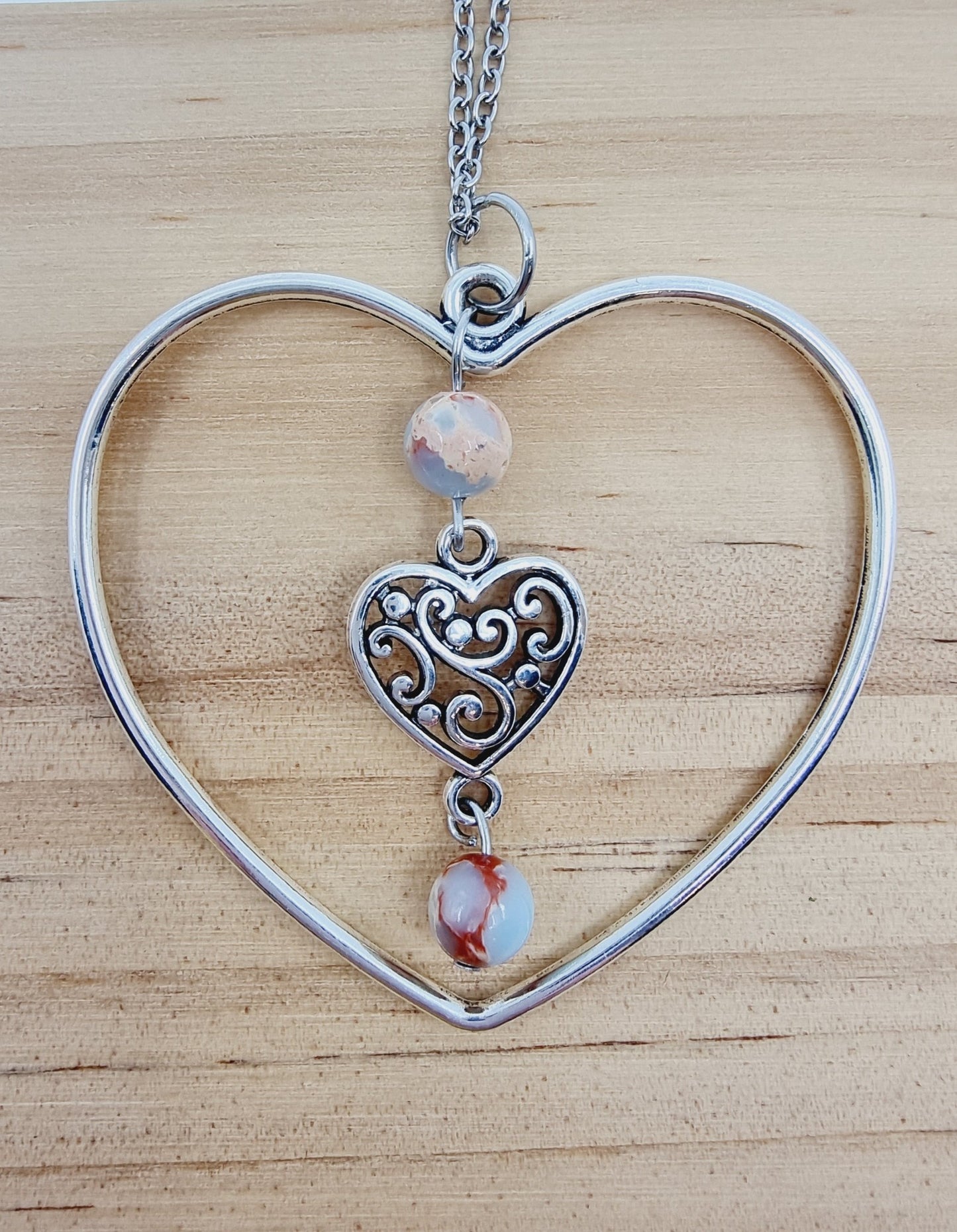 Collier coeur - Pierre de l'empereur