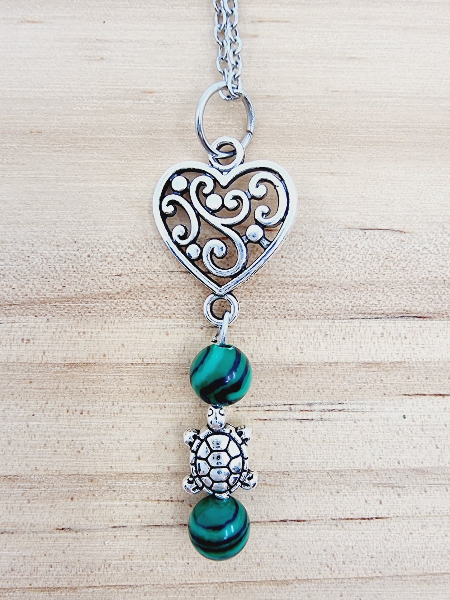 Collier tortue - Malachite