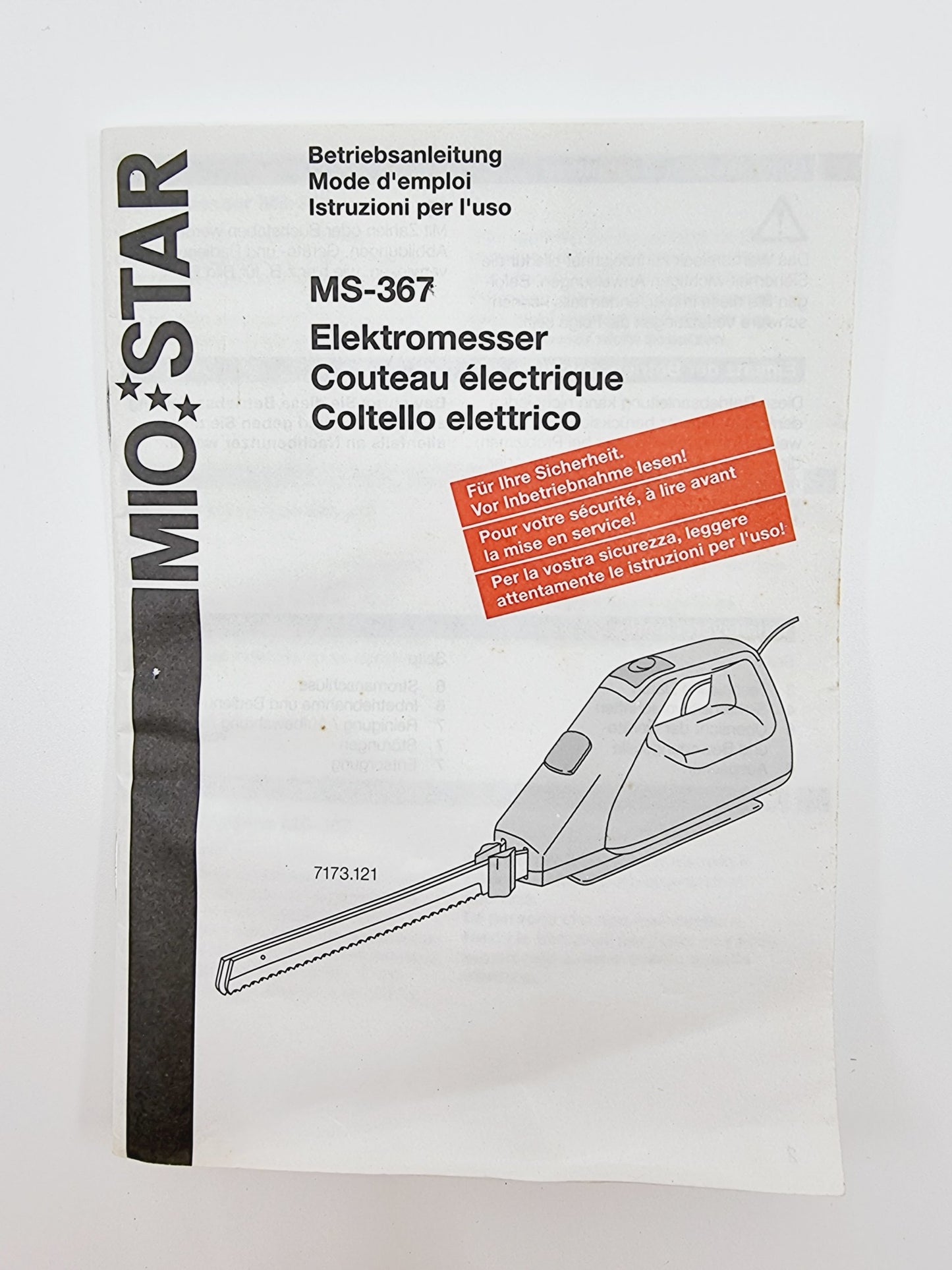 Couteau électrique Mio Star