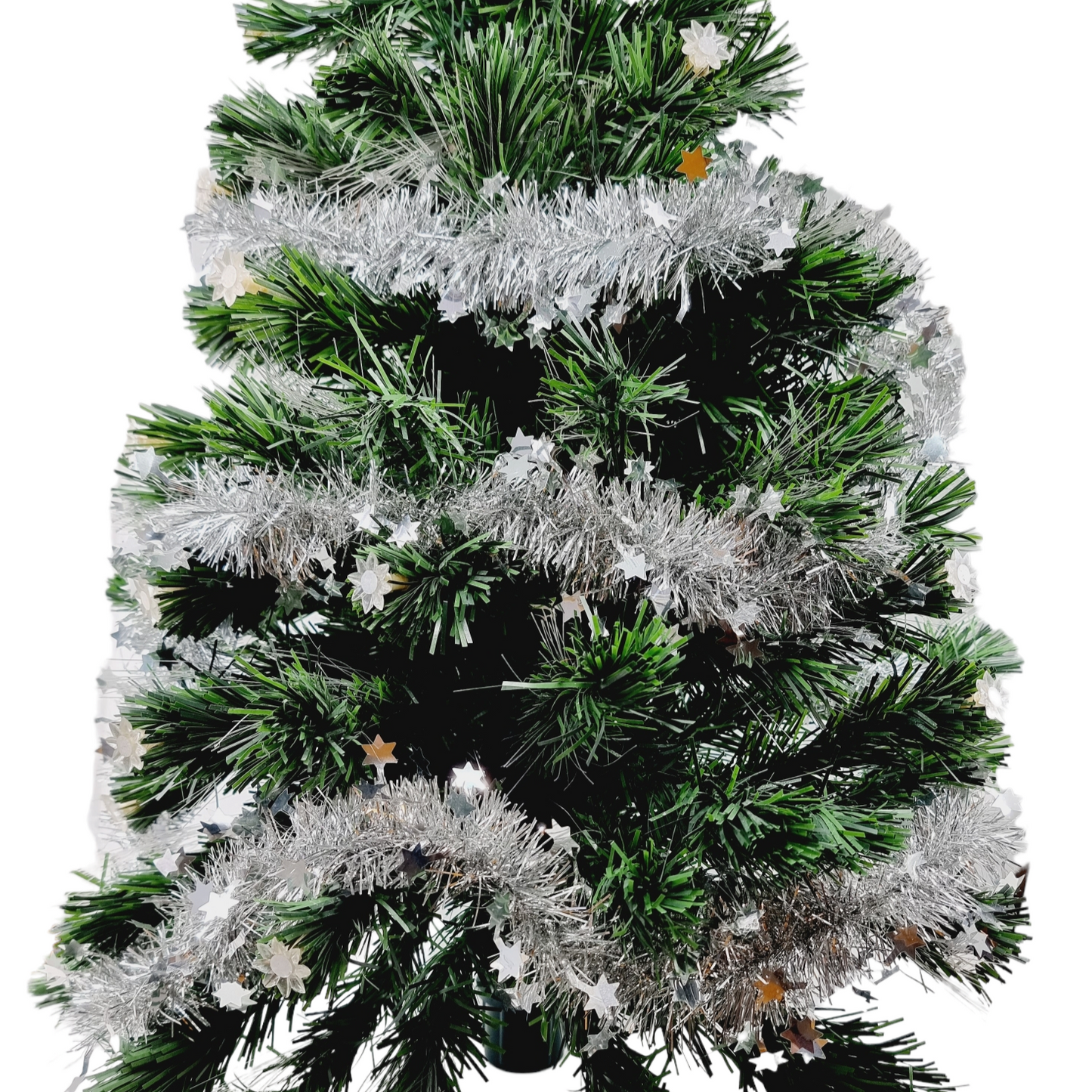 Guirlande argentée - étoiles (2 mètres)