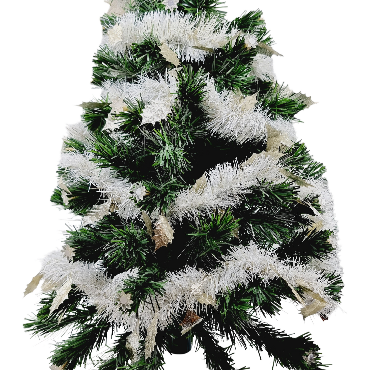 Guirlande blanche - feuilles argentées (2 mètres)