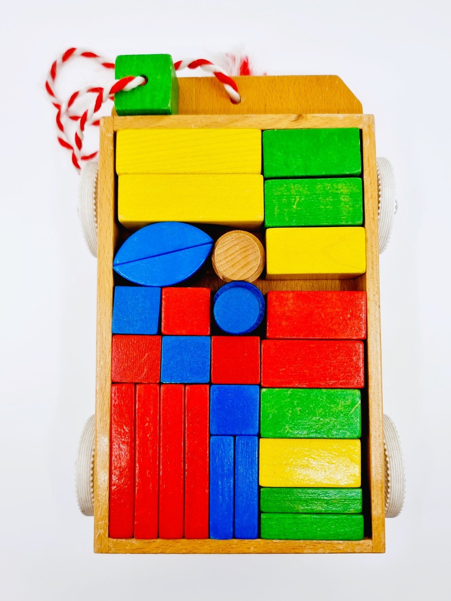 Chariot et plots en bois