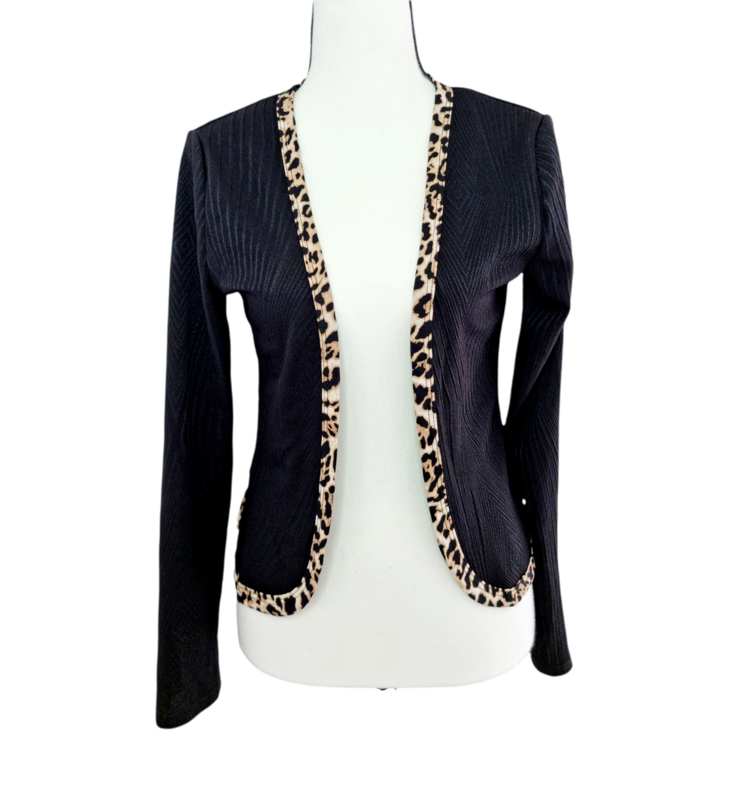 Jaquette ouverte avec imprimé léopard (SIZE : 36)