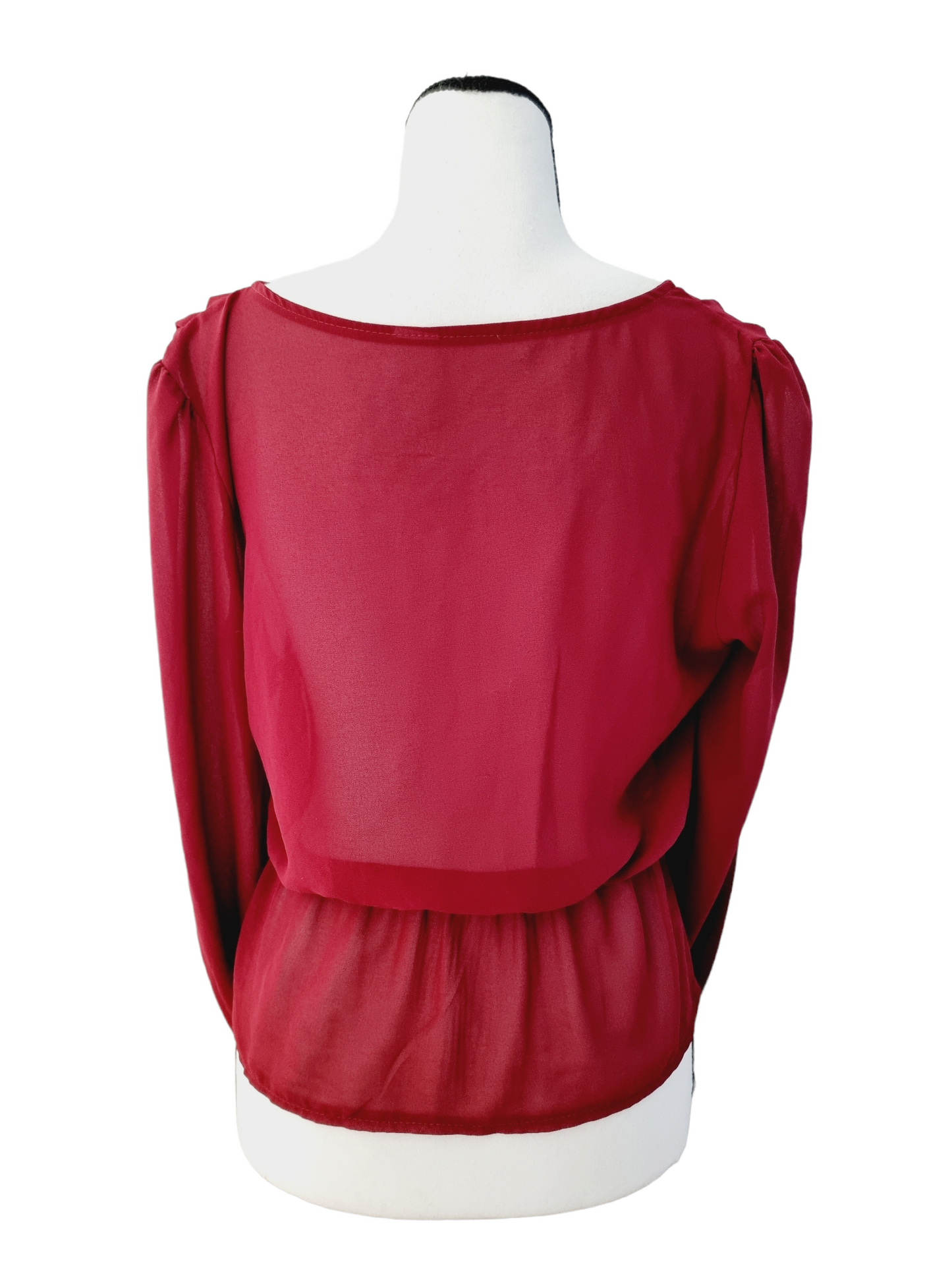 Blouse boutonnée bordeaux (SIZE : M)