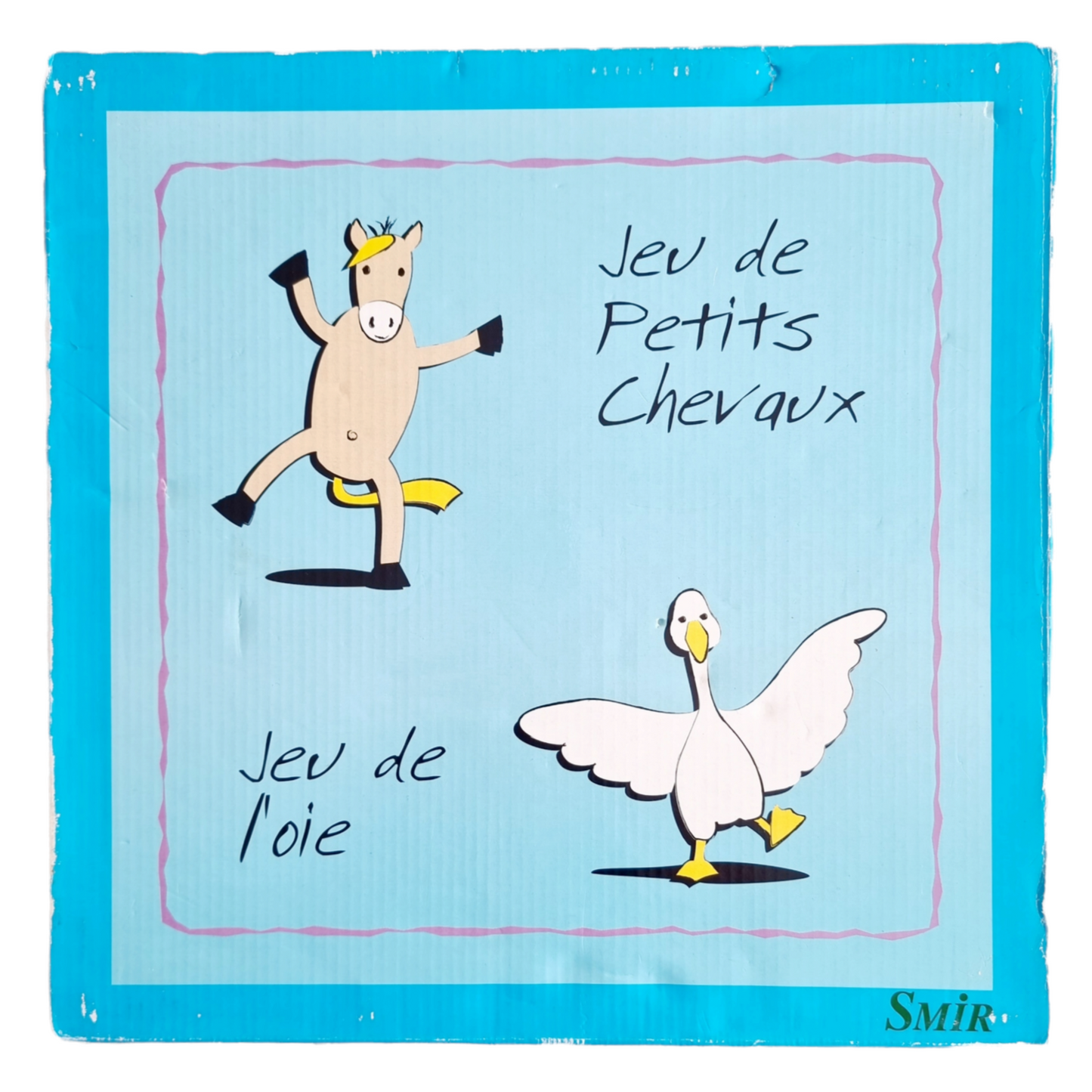 Jeu des petits chevaux et de l'oie en bois