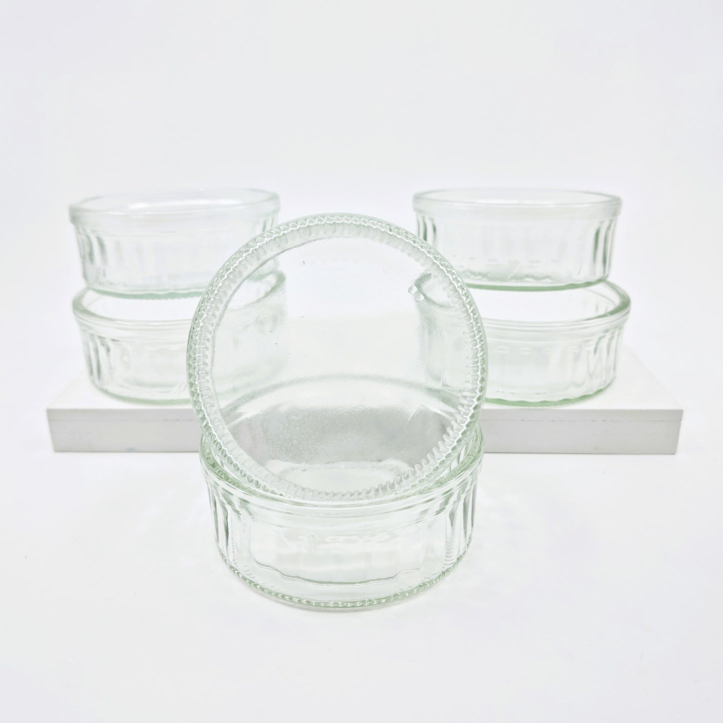 Ravier en verre à bord cannelé pour le four (6 pièces)