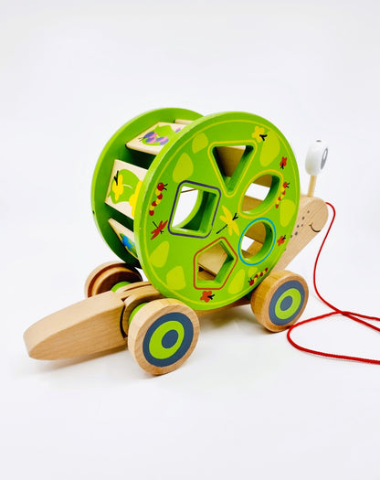 Escargot à tirer avec ces formes à emboîter