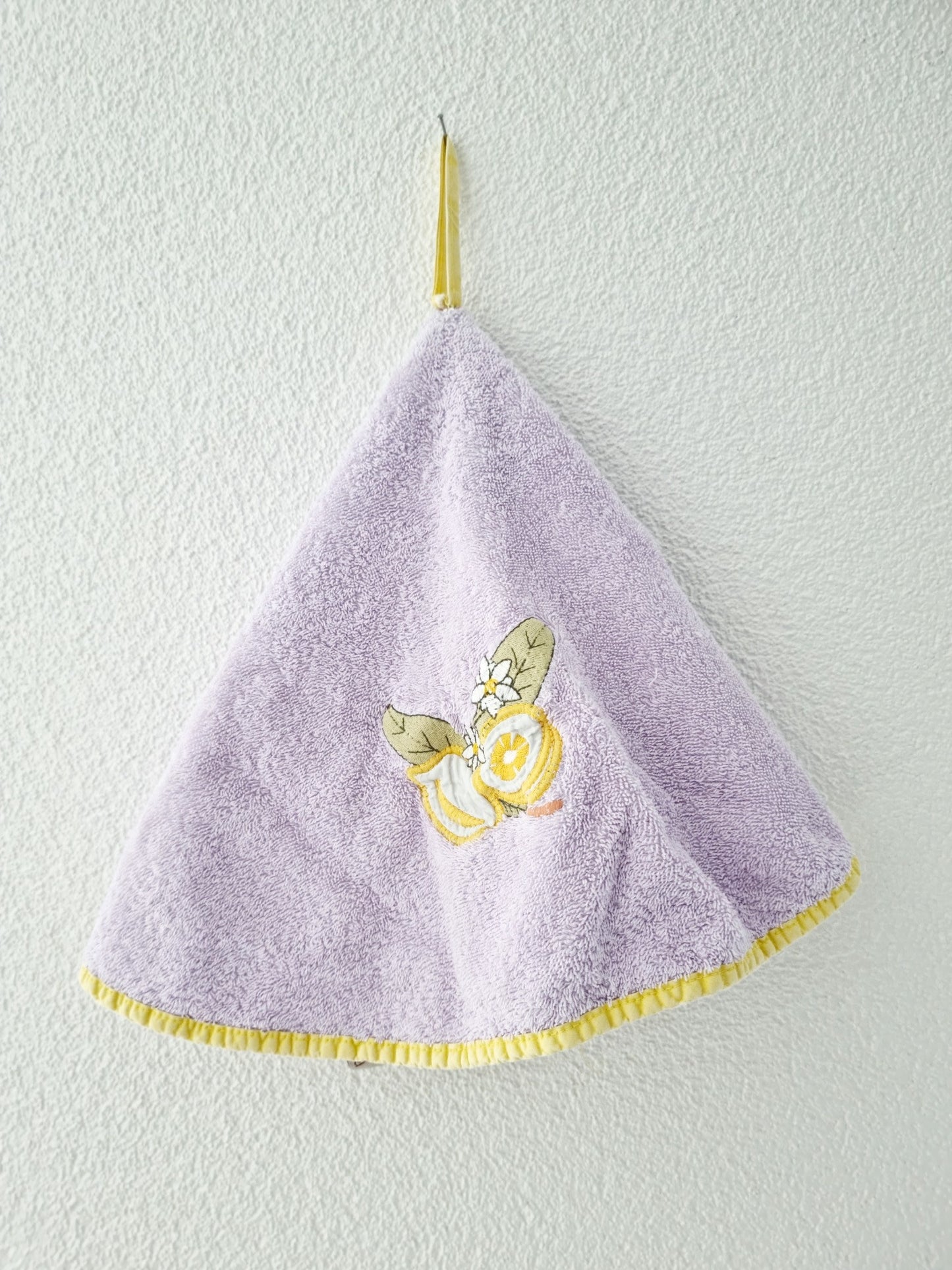 Linge rond motif citron (Ø 60 cm)