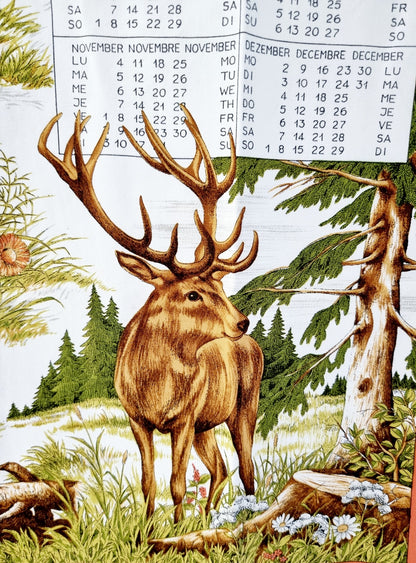 Linge de cuisine - calendrier 2002 animaux (60 X 40 cm )