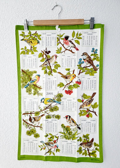 Linge de cuisine - calendrier 2001 oiseaux (60 X 40 cm )