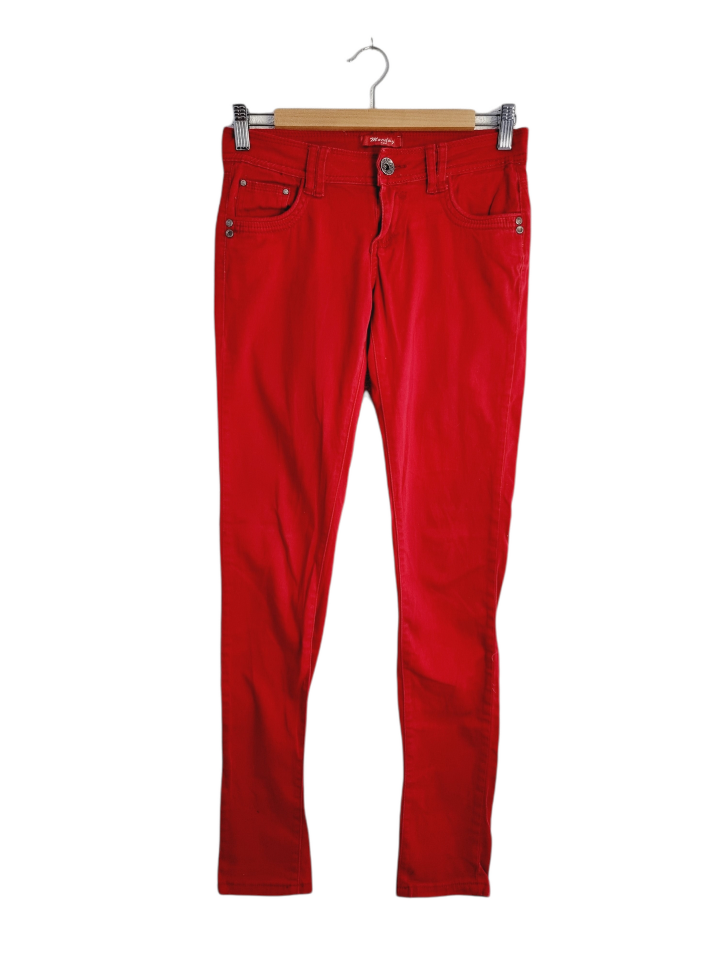 Pantalon denim rouge (SIZE : 36)