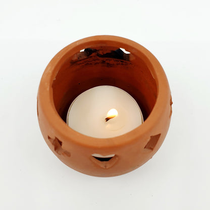 Photophore mini en terre cuite